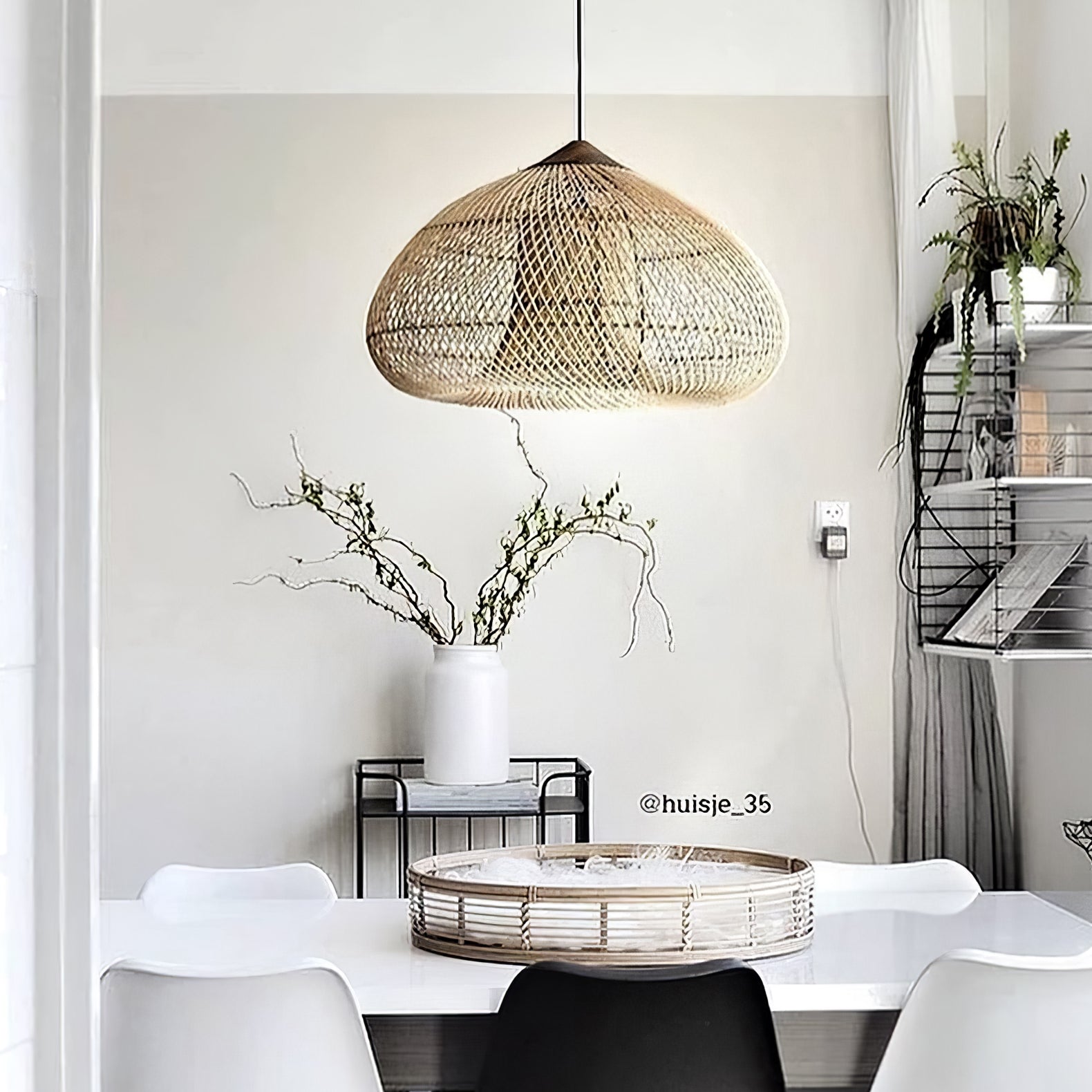 Evelyn Braided Rattan Livingroom Pendant Lamp - Neutralighting