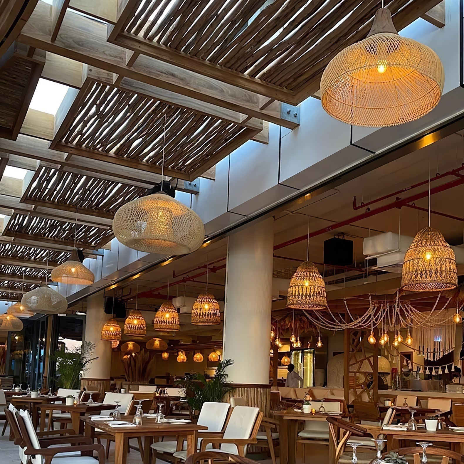 Evelyn Braided Rattan Livingroom Pendant Lamp - Neutralighting