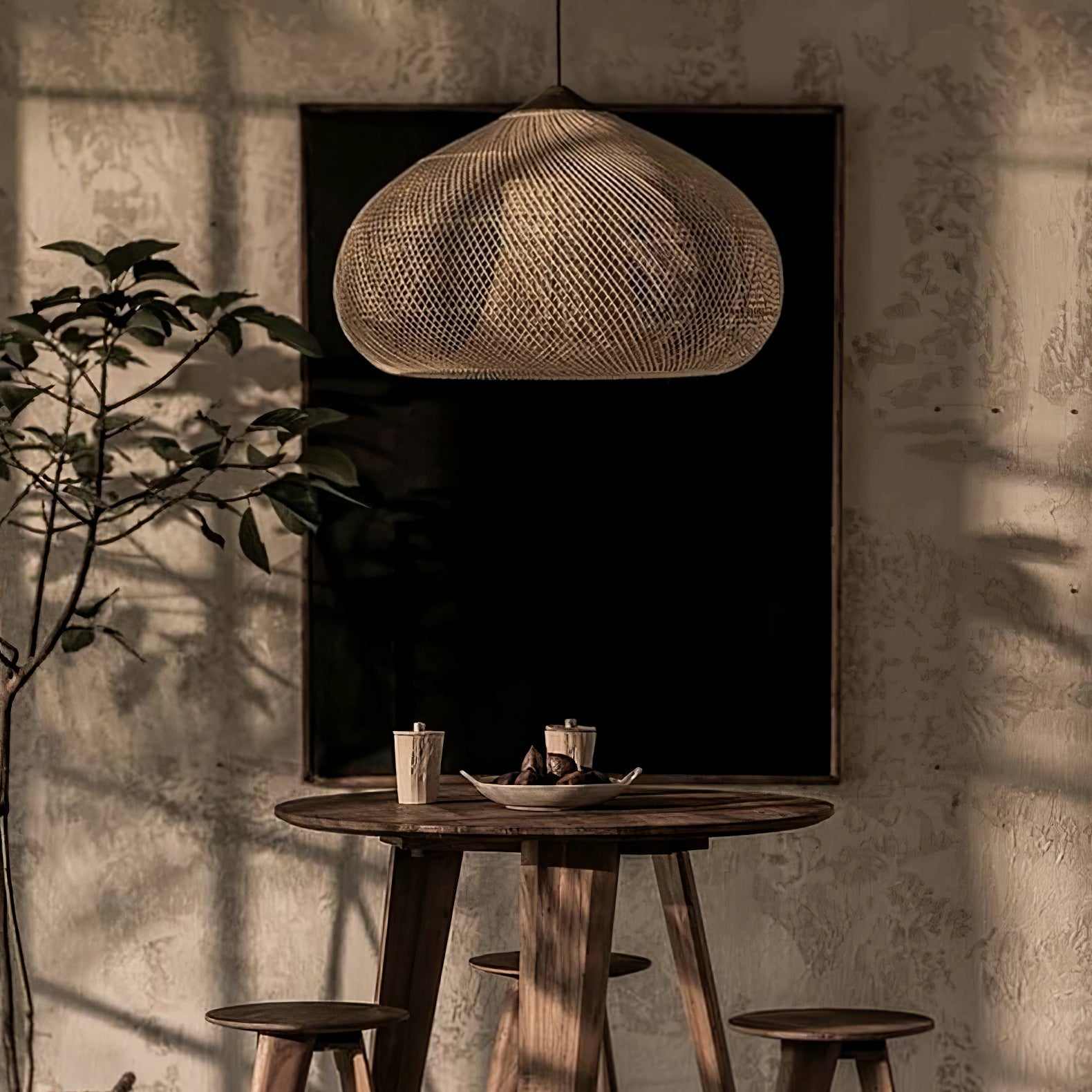 Evelyn Braided Rattan Livingroom Pendant Lamp - Neutralighting