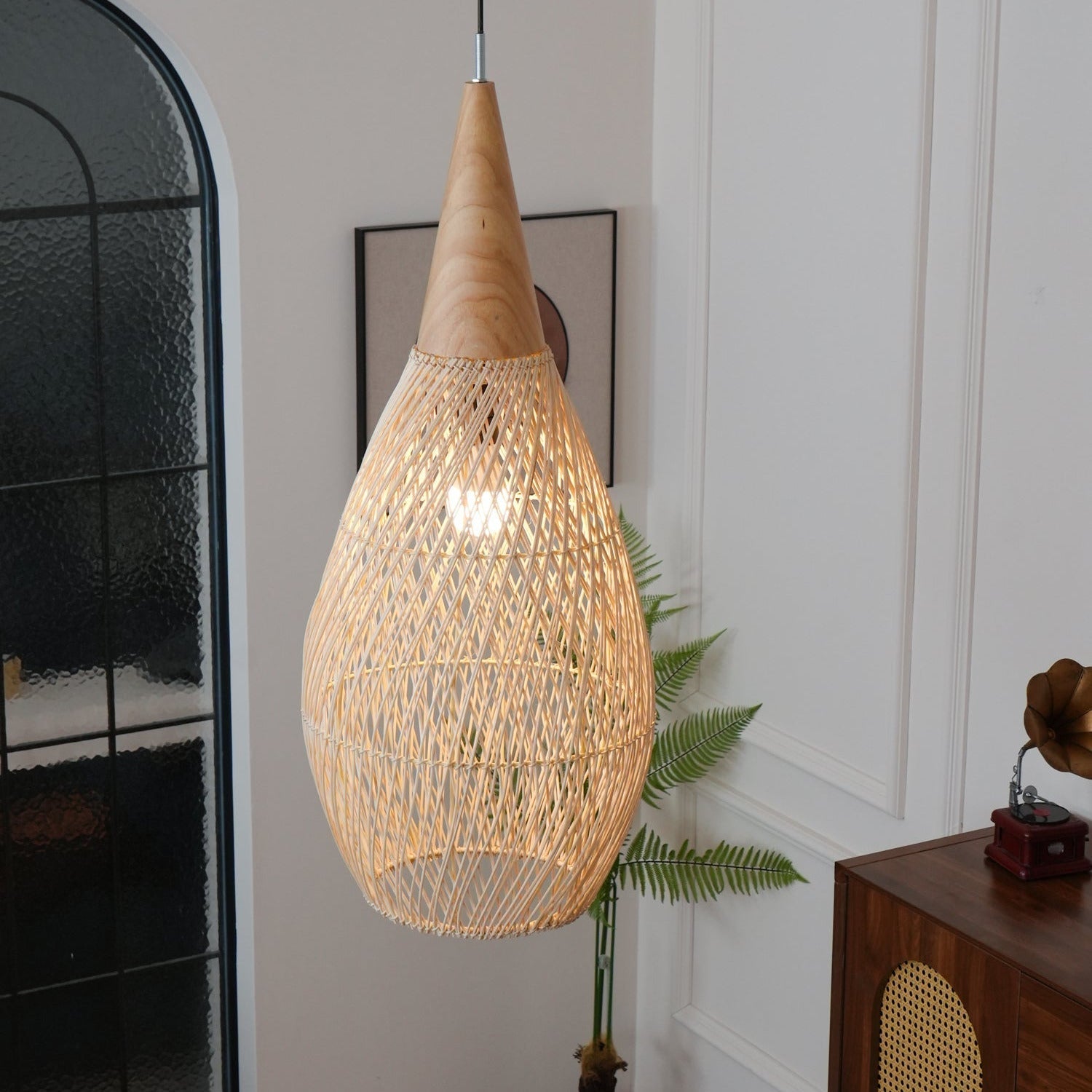 Evelyn Braided Rattan Livingroom Pendant Lamp - Neutralighting