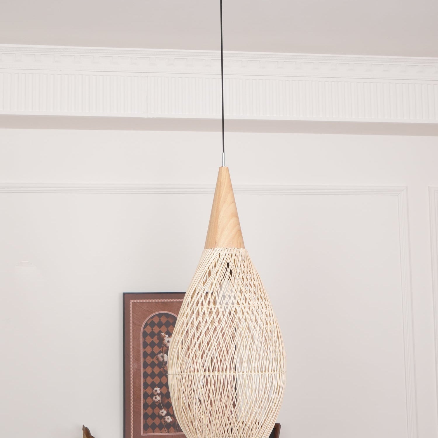 Evelyn Braided Rattan Livingroom Pendant Lamp - Neutralighting