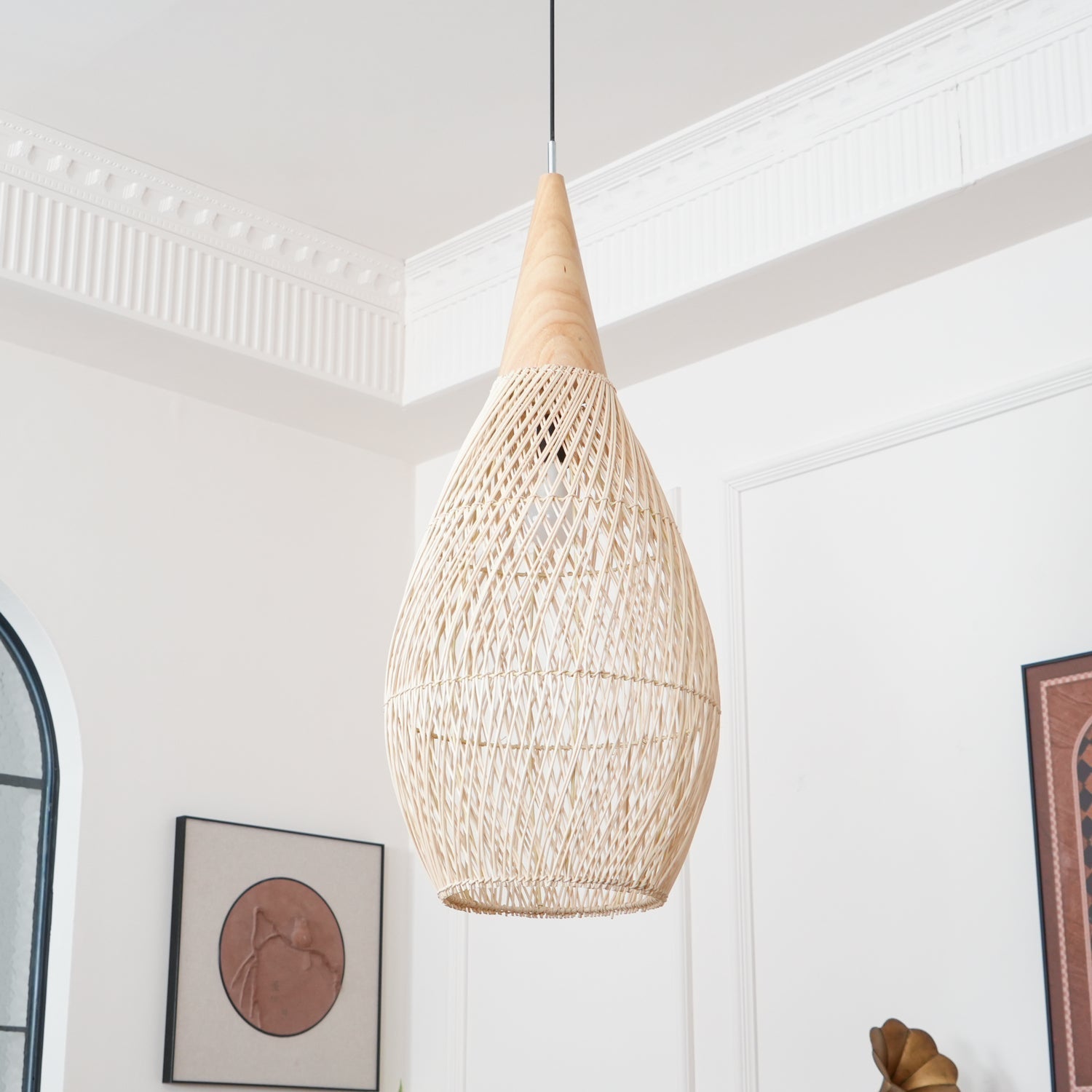 Evelyn Braided Rattan Livingroom Pendant Lamp - Neutralighting