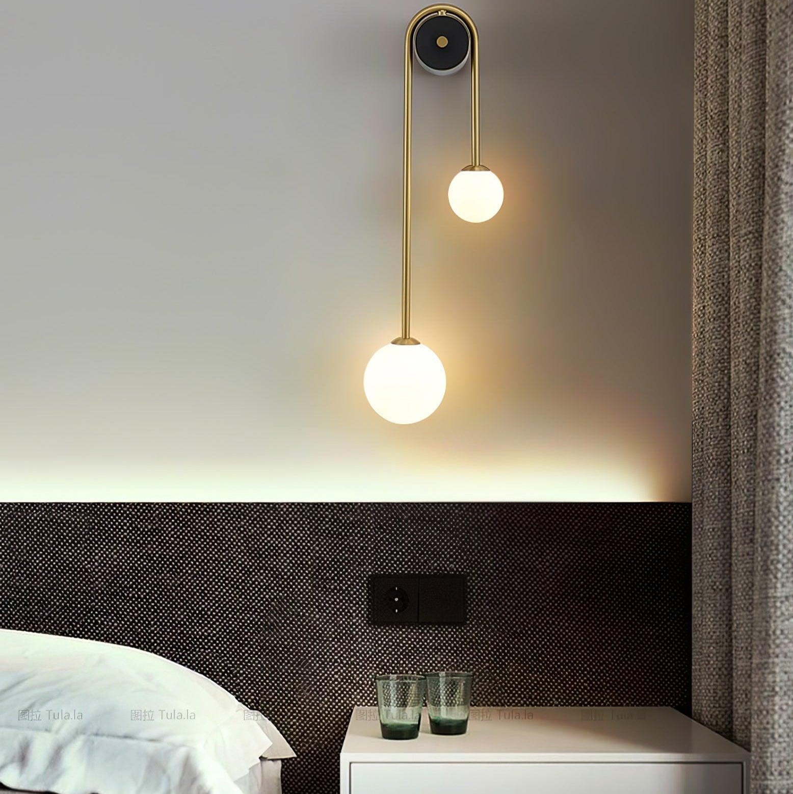 Elaro Brass Arc Wall Light - Neutralighting