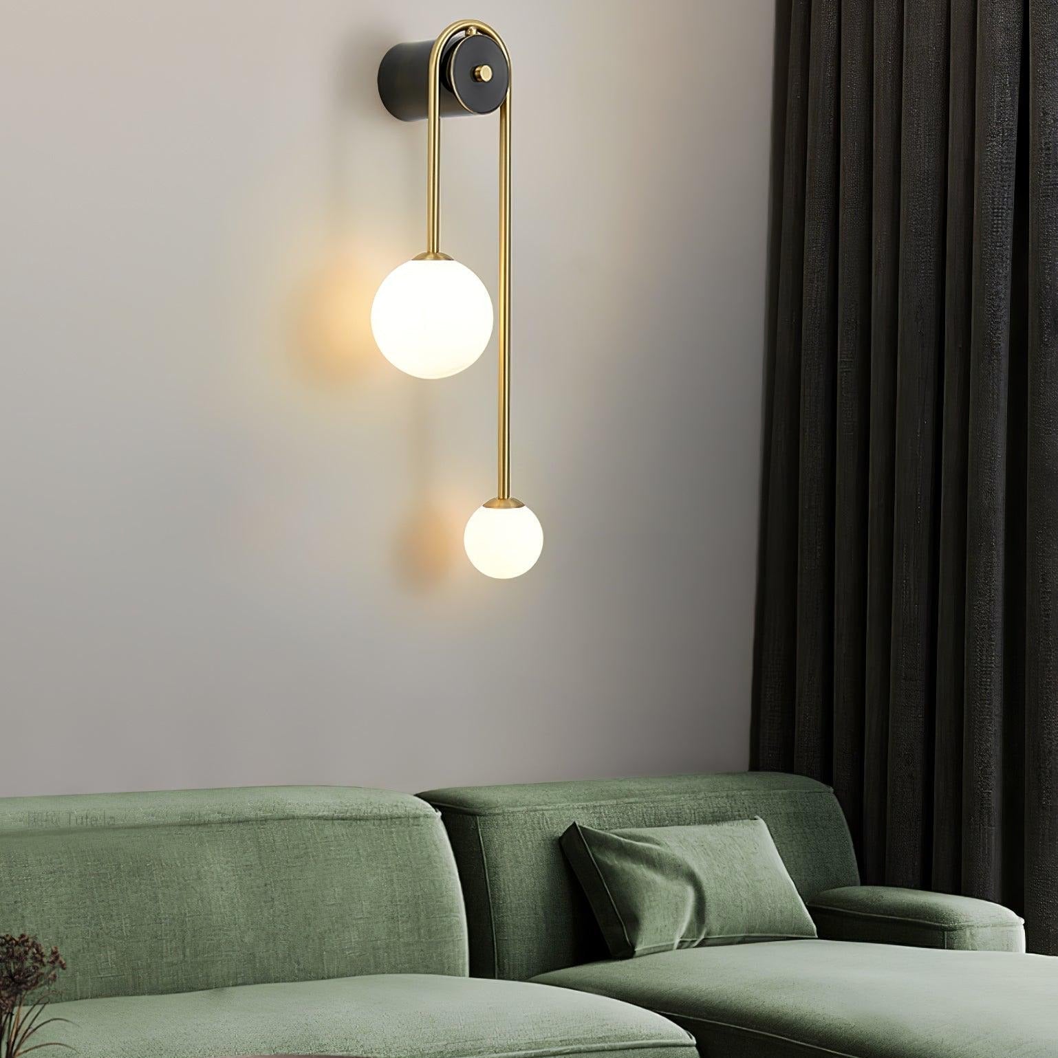 Elaro Brass Arc Wall Light - Neutralighting