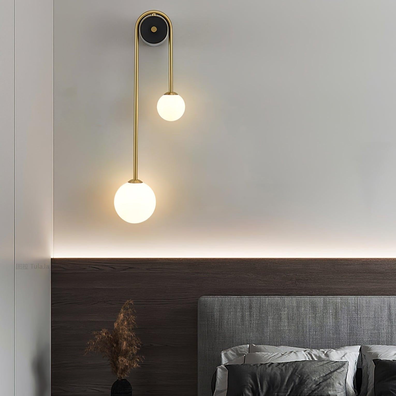 Elaro Brass Arc Wall Light - Neutralighting