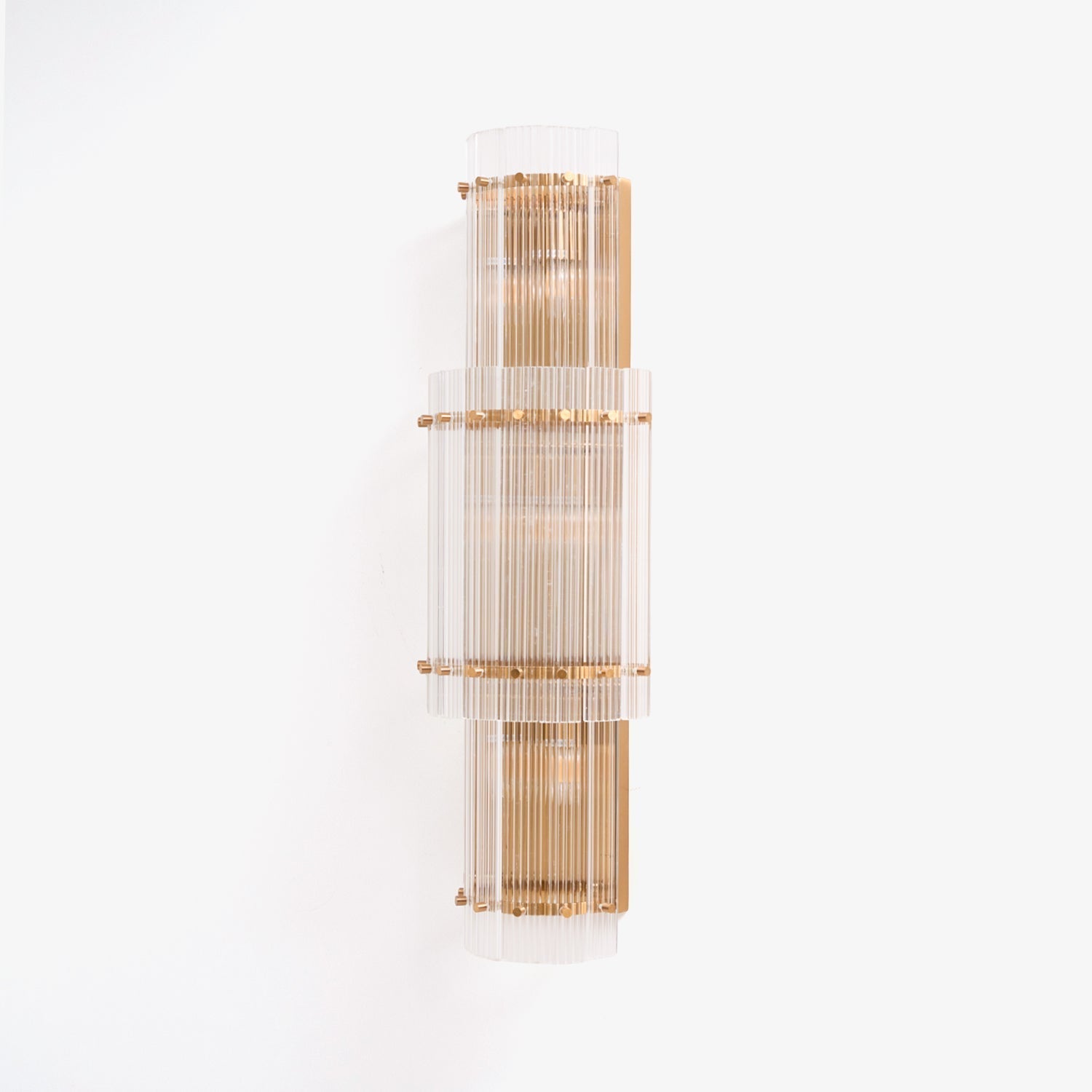 Aurora Wall Light Layered Glass Rods Copper Modern Vertical - Neutralighting