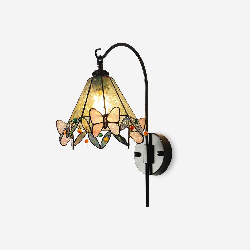 Tiffany Wall Lamp Glass Butterfly Art - Neutralighting