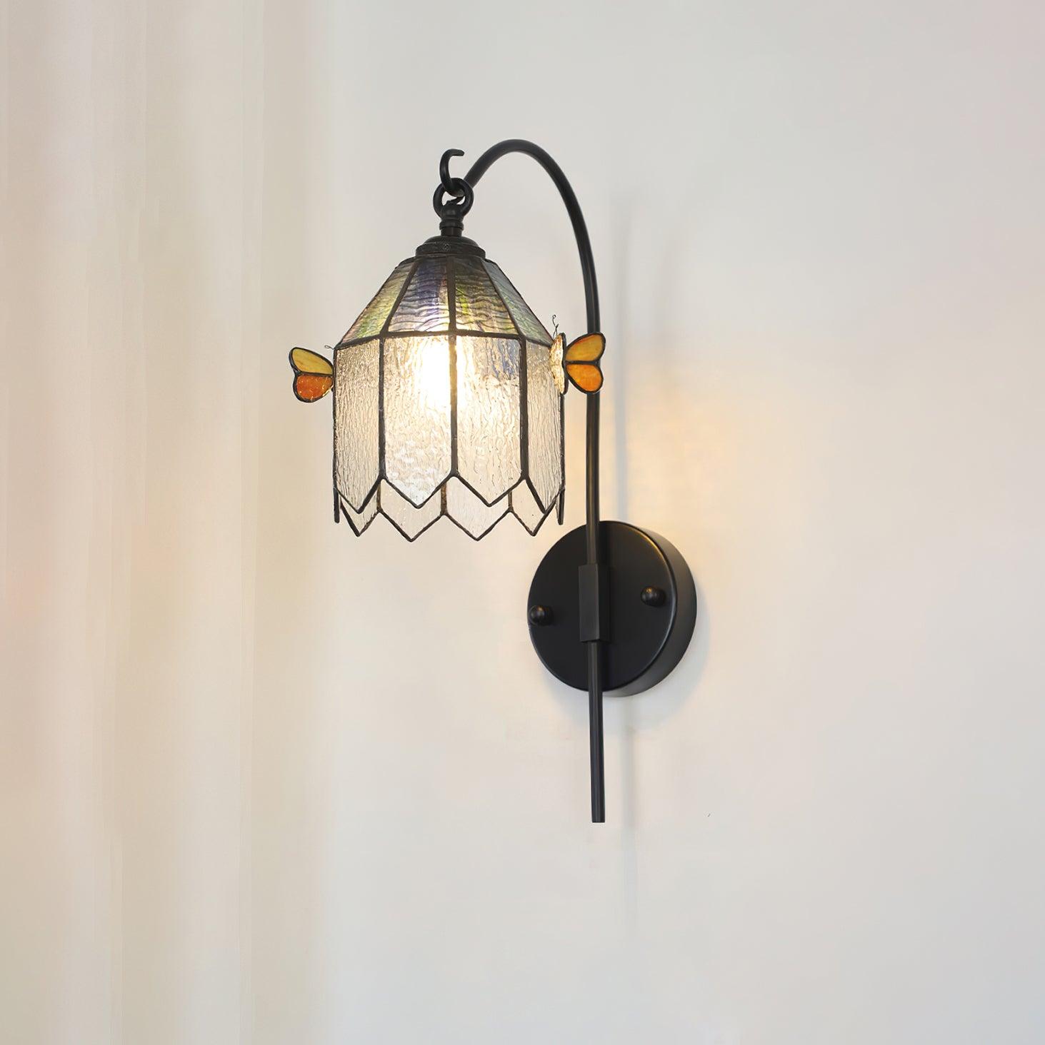 Tiffany Wall Lamp Glass Butterfly Art - Neutralighting