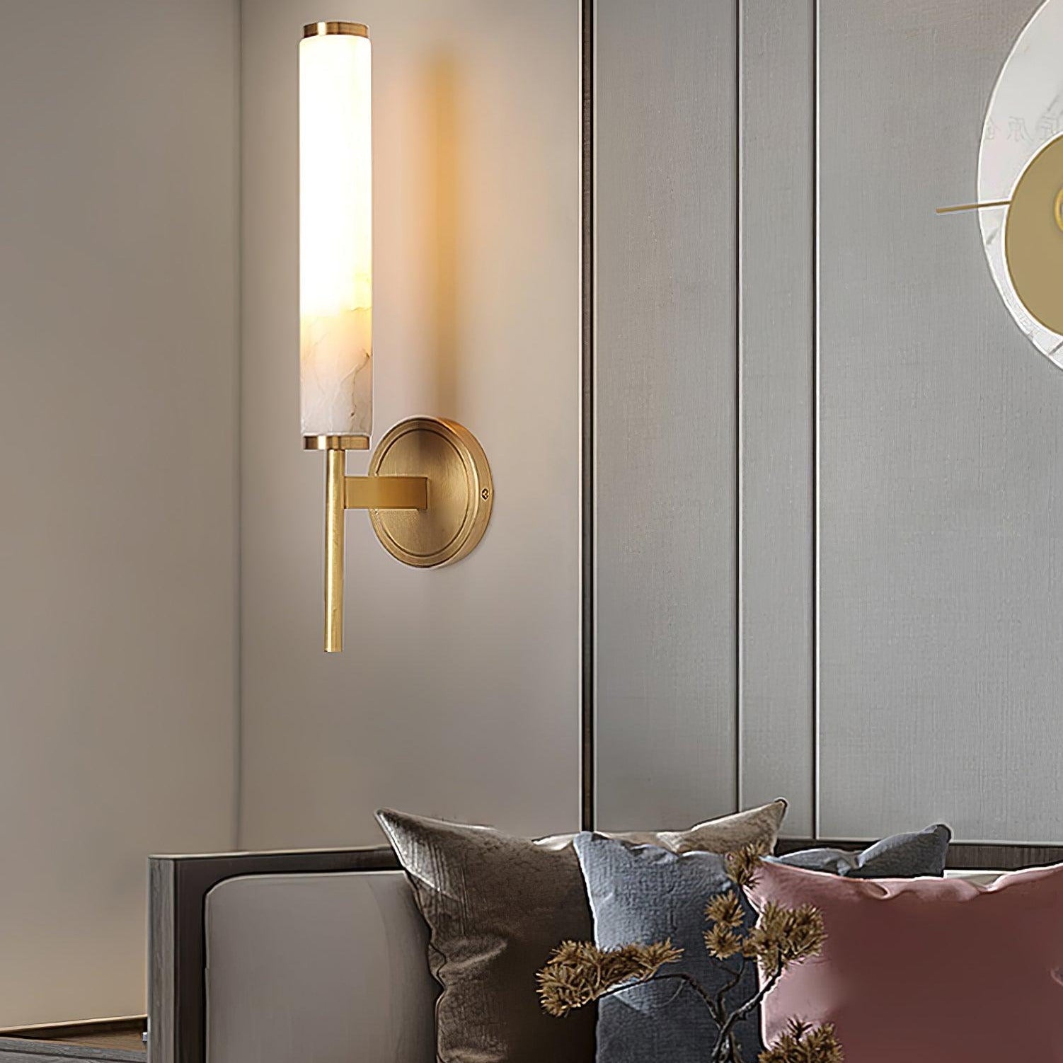 Kristy Art Deco Alabaster Wall Lamp - Neutralighting