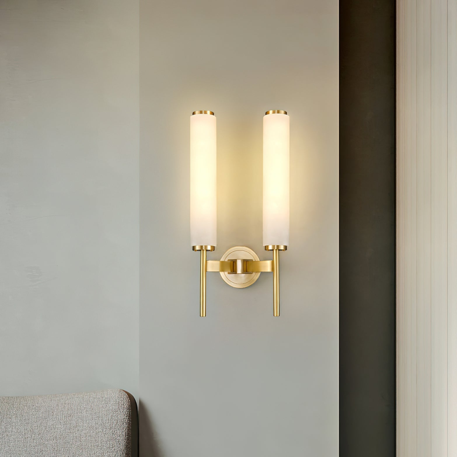 Kristy Art Deco Alabaster Wall Lamp - Neutralighting