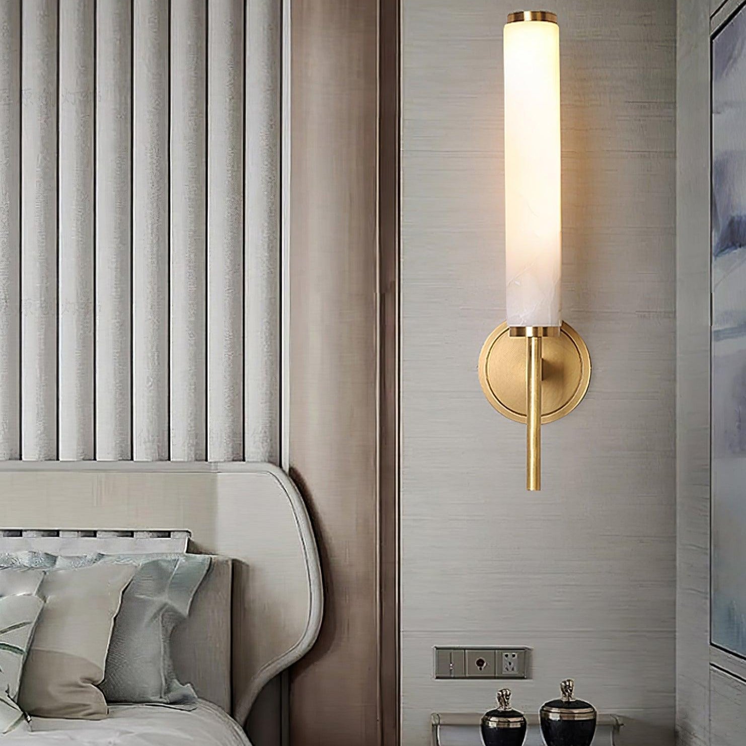 Kristy Art Deco Alabaster Wall Lamp - Neutralighting