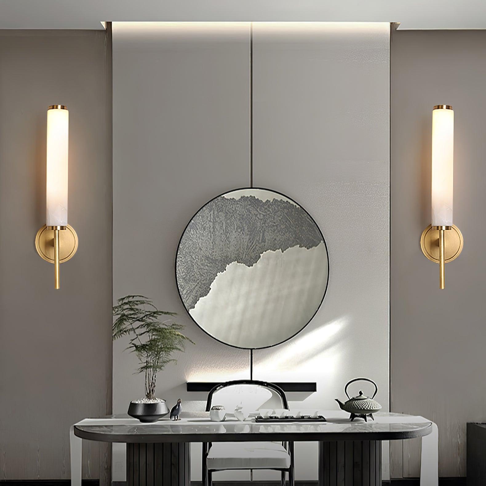 Kristy Art Deco Alabaster Wall Lamp - Neutralighting