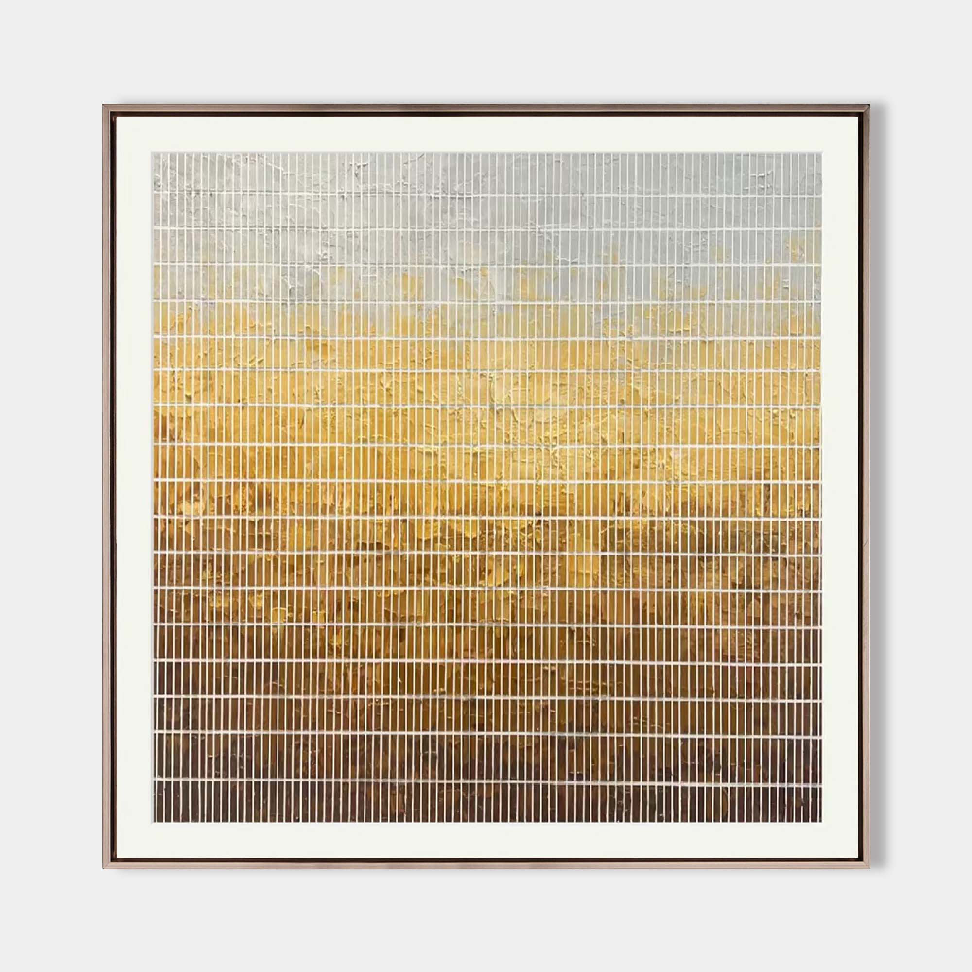 Gradient Grid Texture Square Abstract Canvas Art