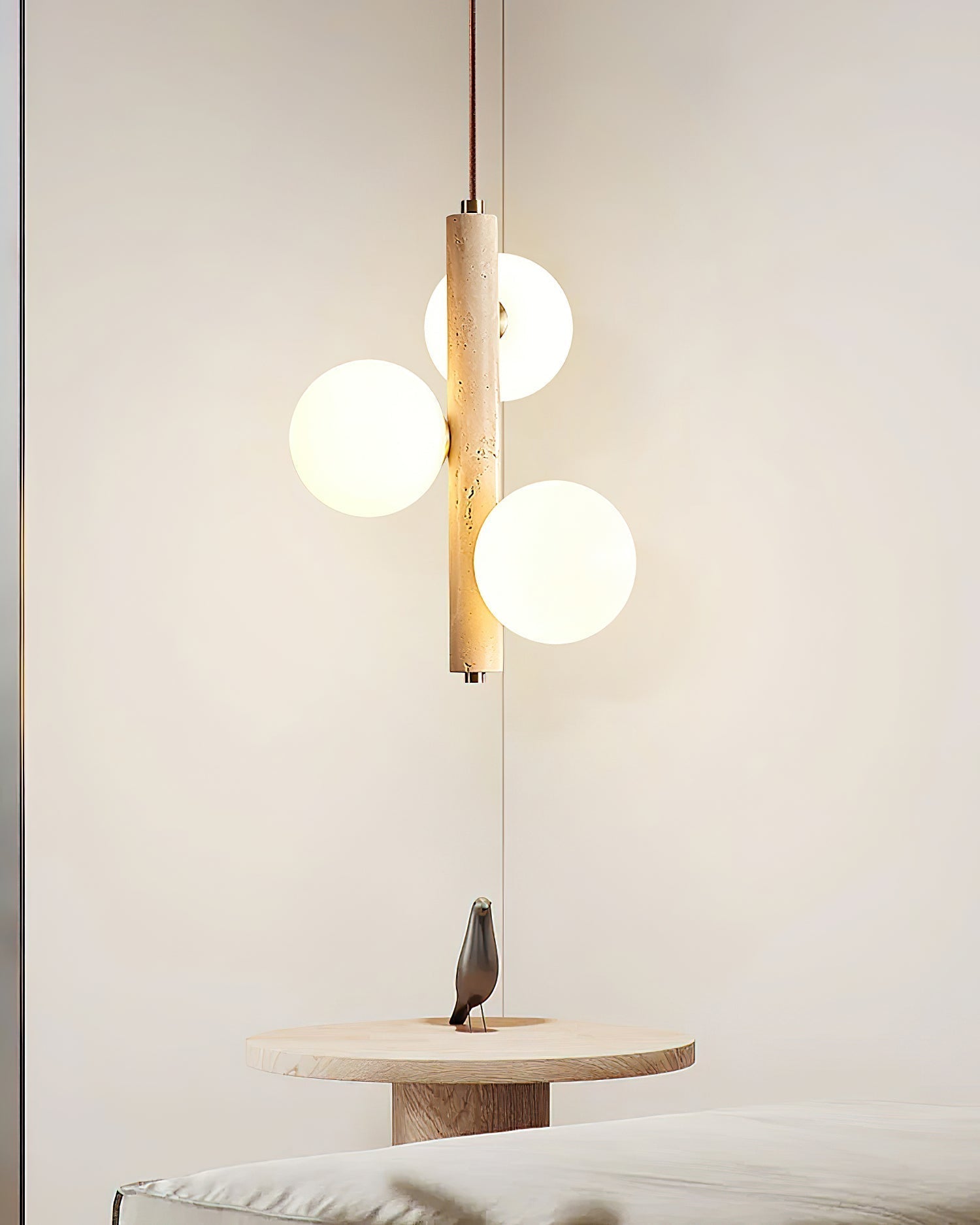 Aursorel Multi-Globe Travertine Pendant Light - Neutralighting