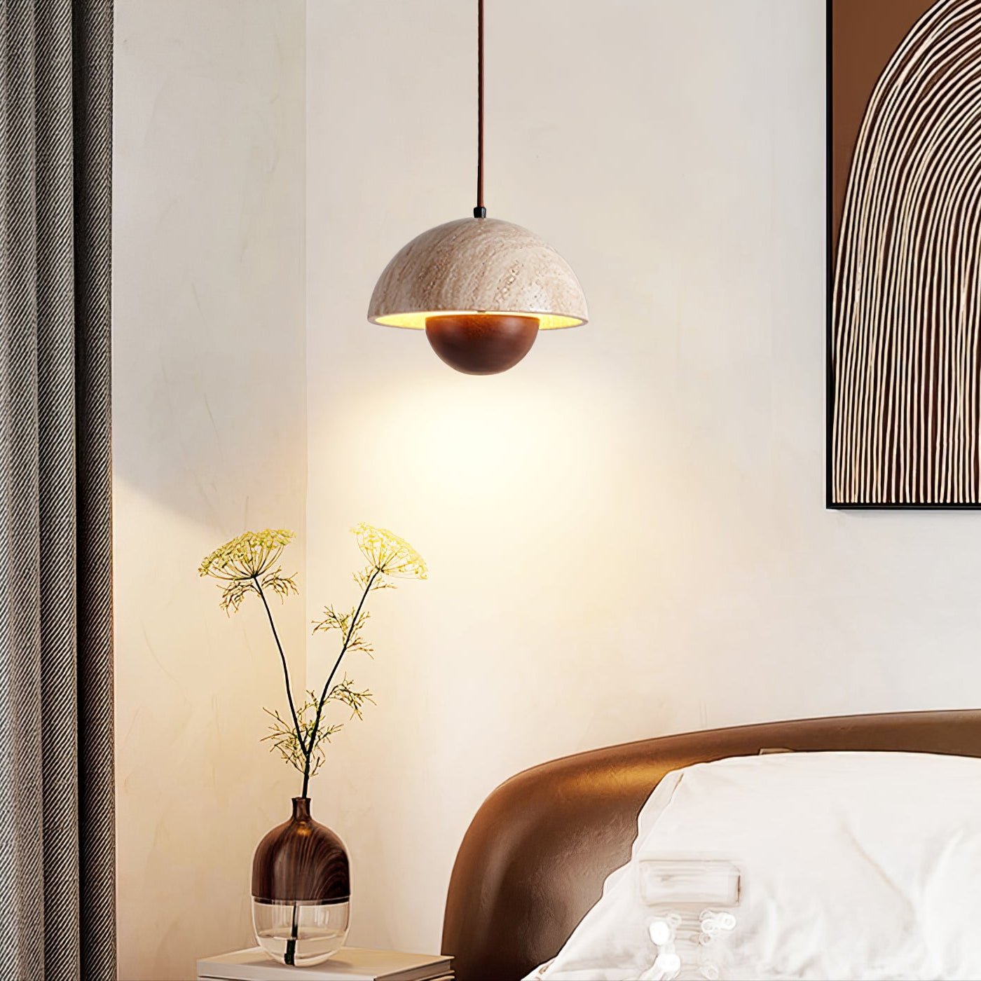 Ersile Travertine Pendant Light - Neutralighting