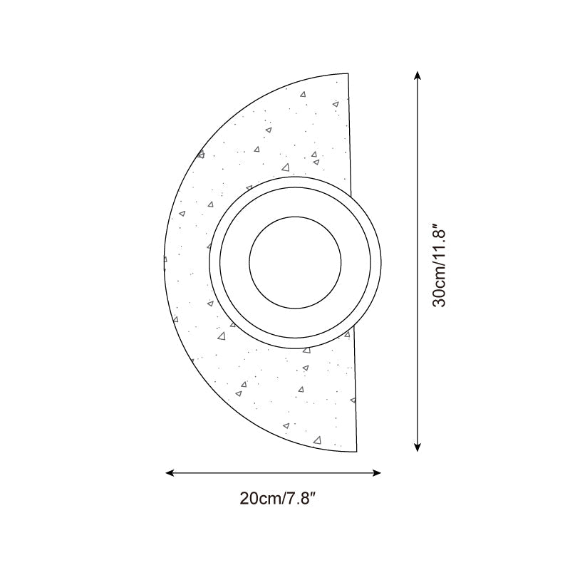 Solaro Wall Lamp Travertine Half-moon Design - Neutralighting
