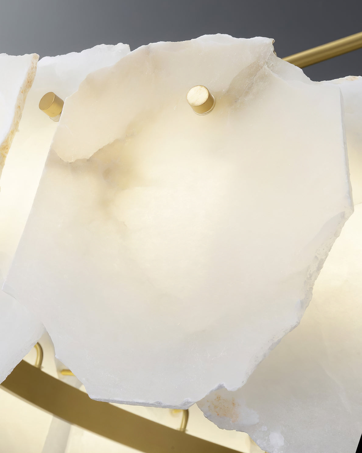 Burton Chandelier Alabaster Layered Halo - Neutralighting