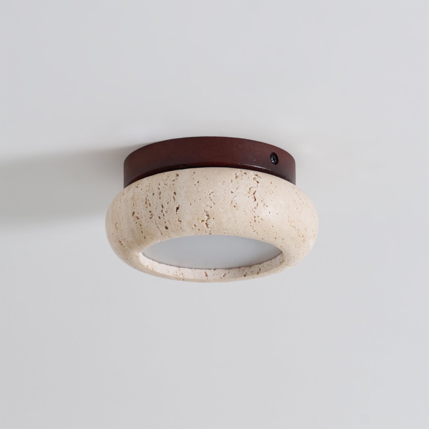 Ritta Mini Donut Travertine Ceiling Light - Neutralighting