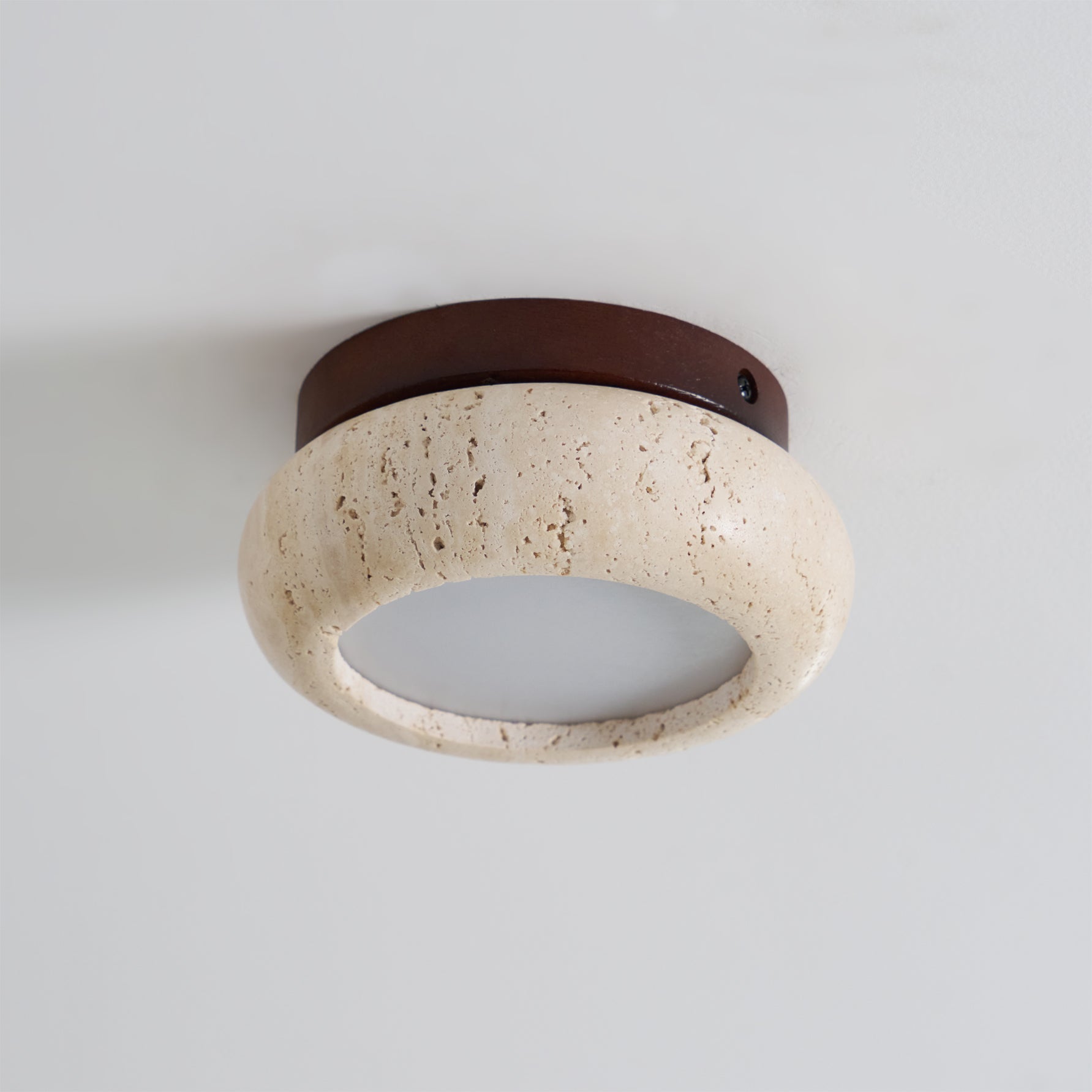Ritta Mini Donut Travertine Ceiling Light - Neutralighting