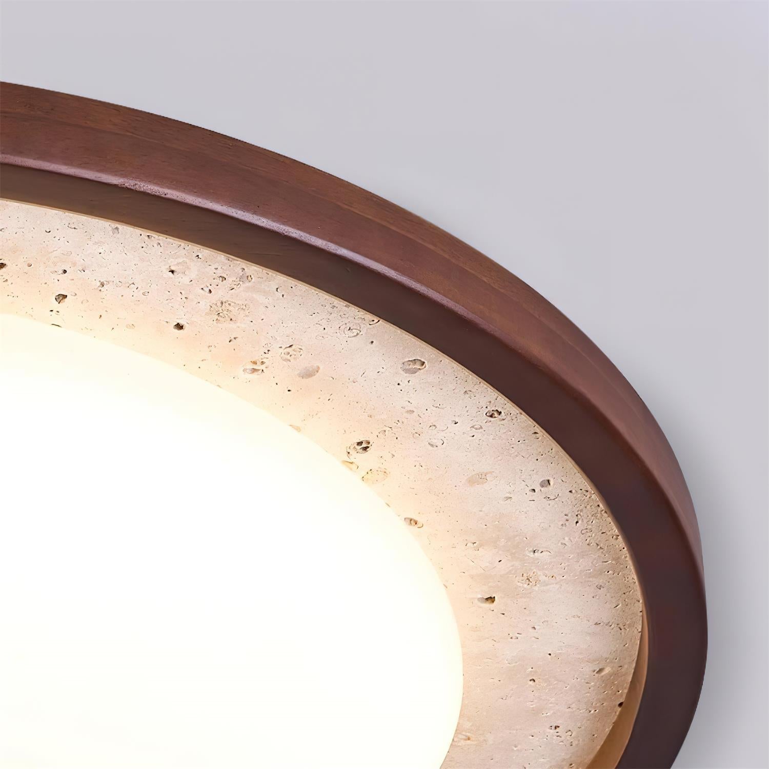 Ritta Sculptural Travertine Ceiling Lamp - Neutralighting
