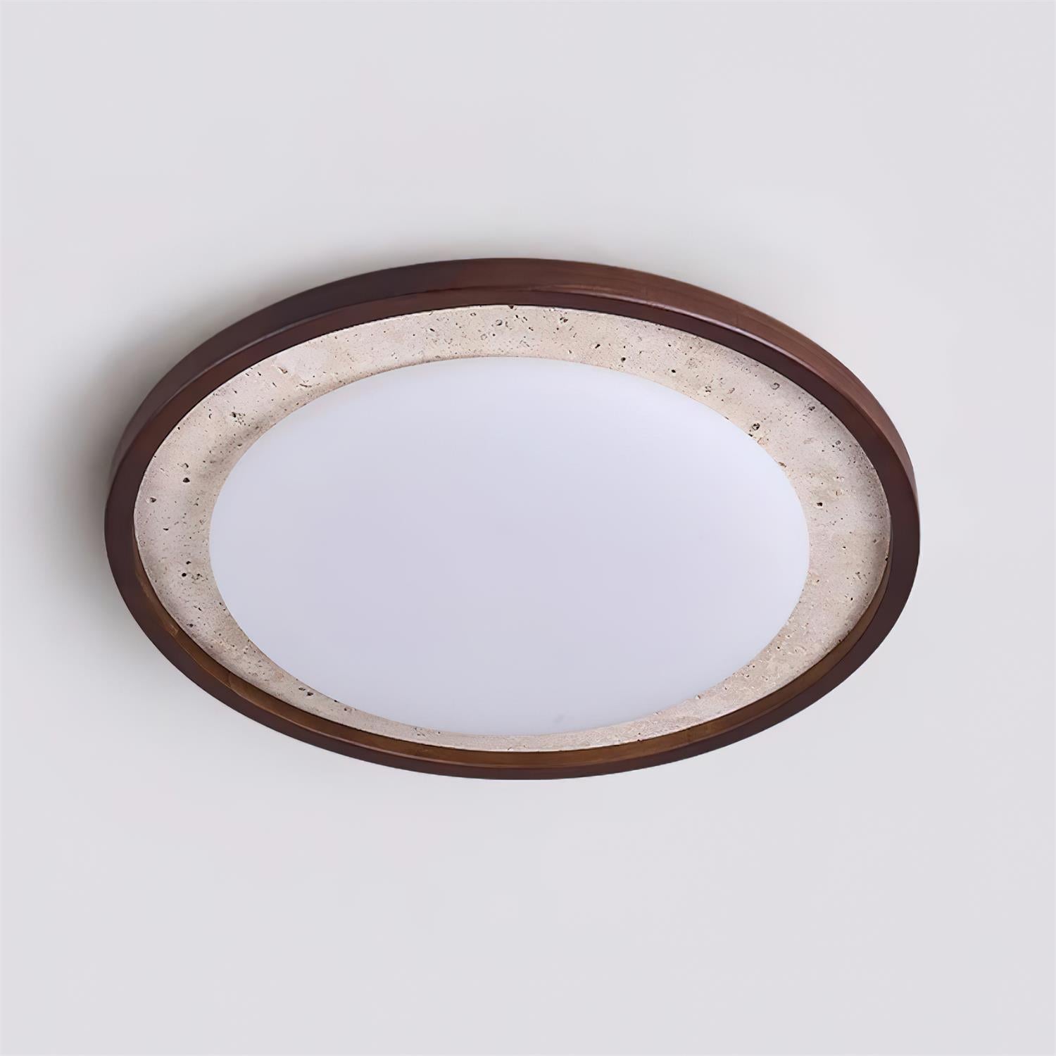 Ritta Sculptural Travertine Ceiling Lamp - Neutralighting