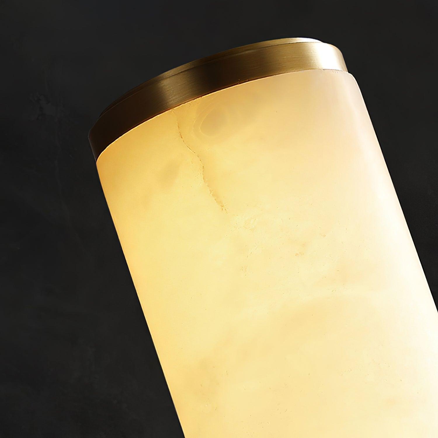 Klyr Alabaster Vertical Cylindrical Wall Lamp - Neutralighting