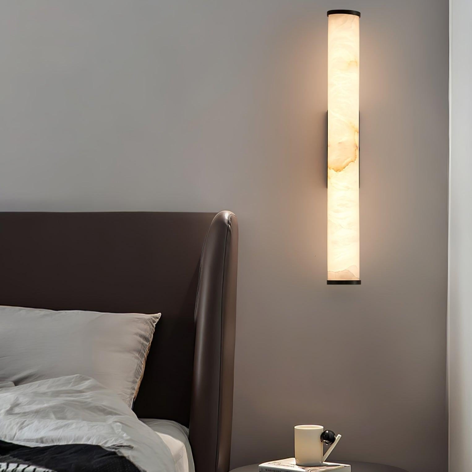 Klyr Alabaster Vertical Cylindrical Wall Lamp - Neutralighting