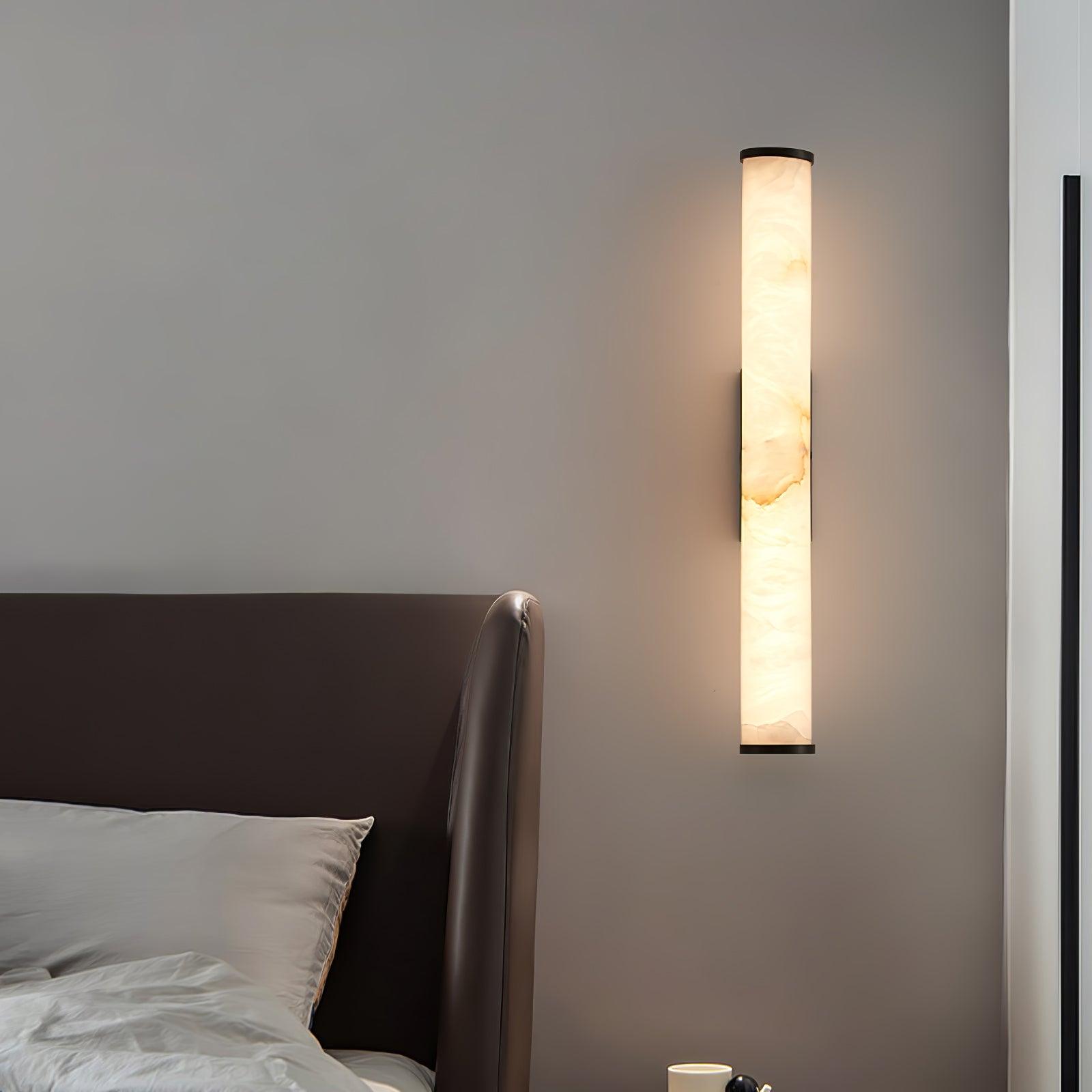 Klyr Alabaster Vertical Cylindrical Wall Lamp - Neutralighting