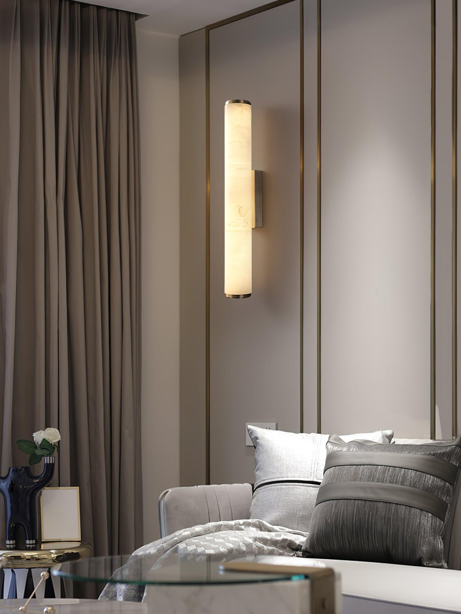 Nyvynor Rectangular Alabaster Wall Light - Neutralighting
