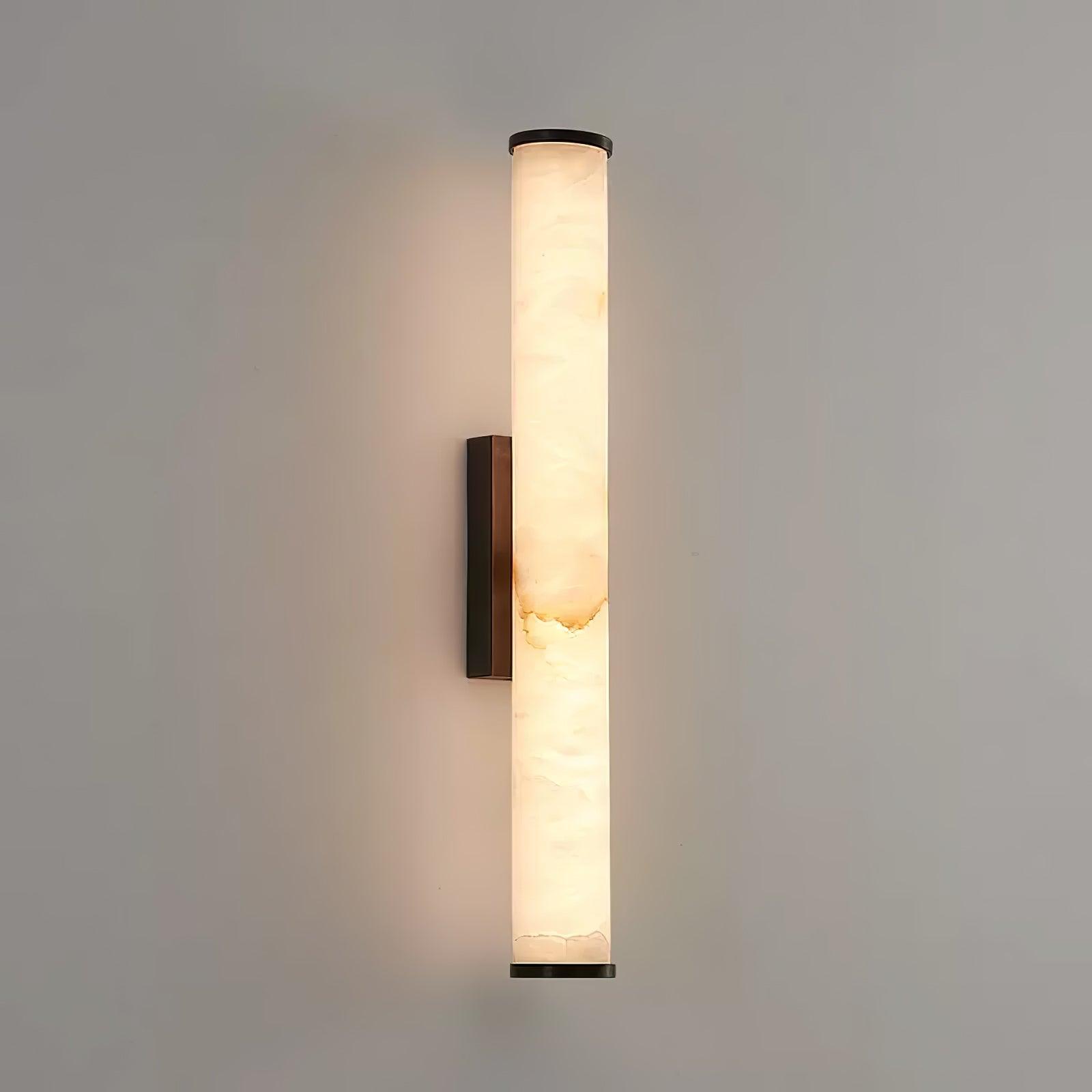 Kristy Alabaster Vertical Cylindrical Wall Lamp - Neutralighting