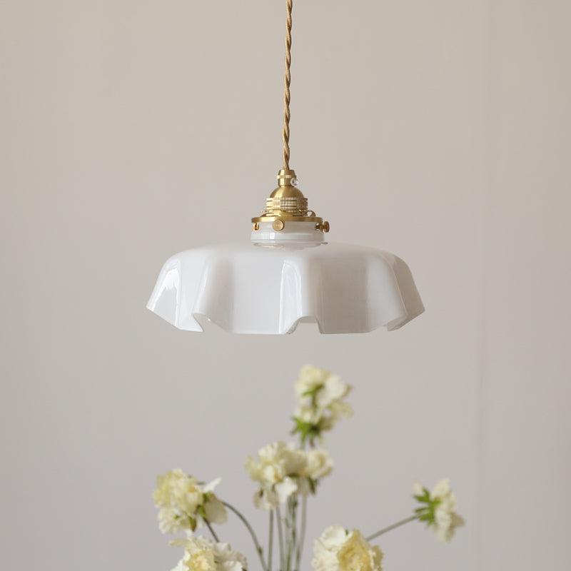 Civen Farmhouse Ruffled Pendant Light - Neutralighting