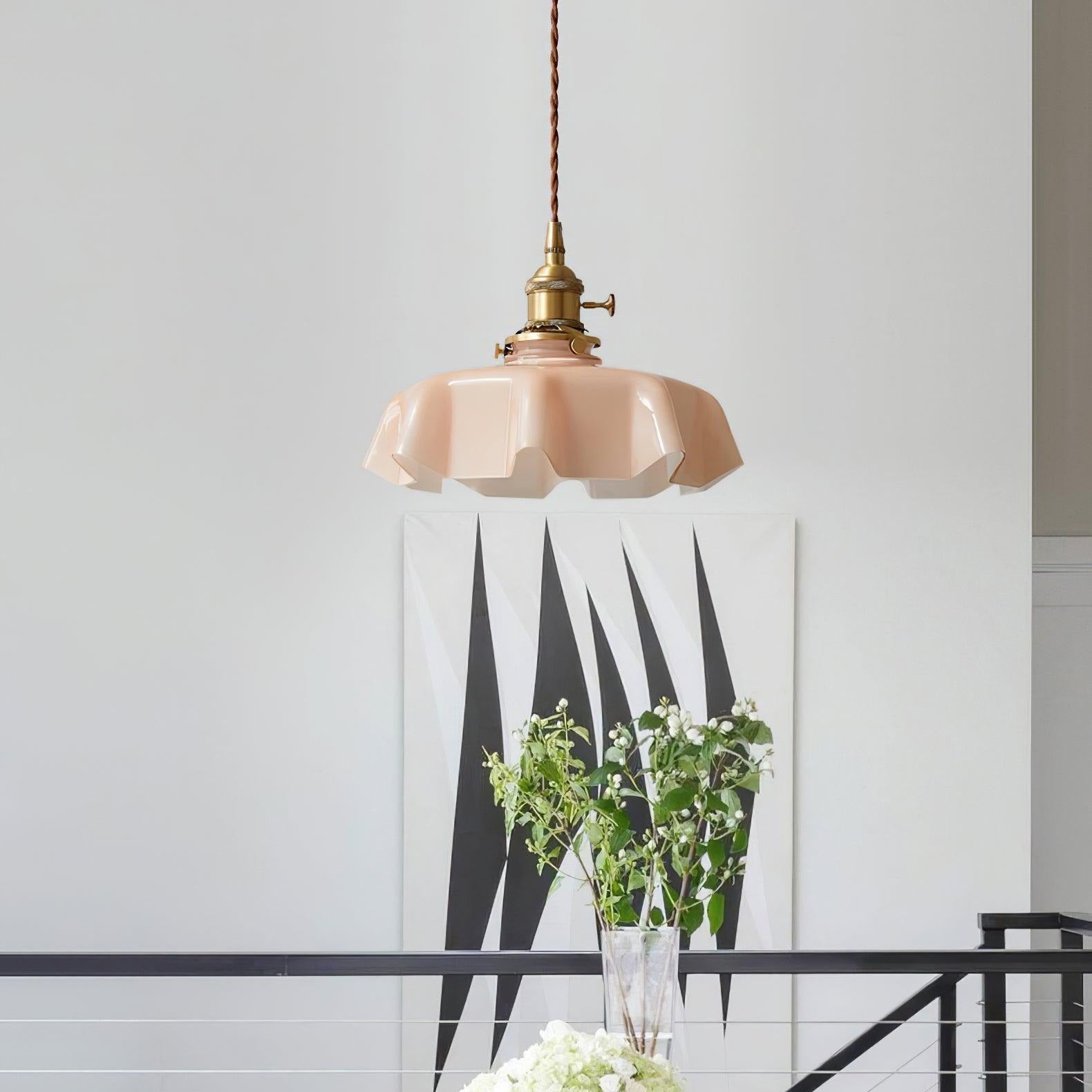 Civen Farmhouse Ruffled Pendant Light - Neutralighting