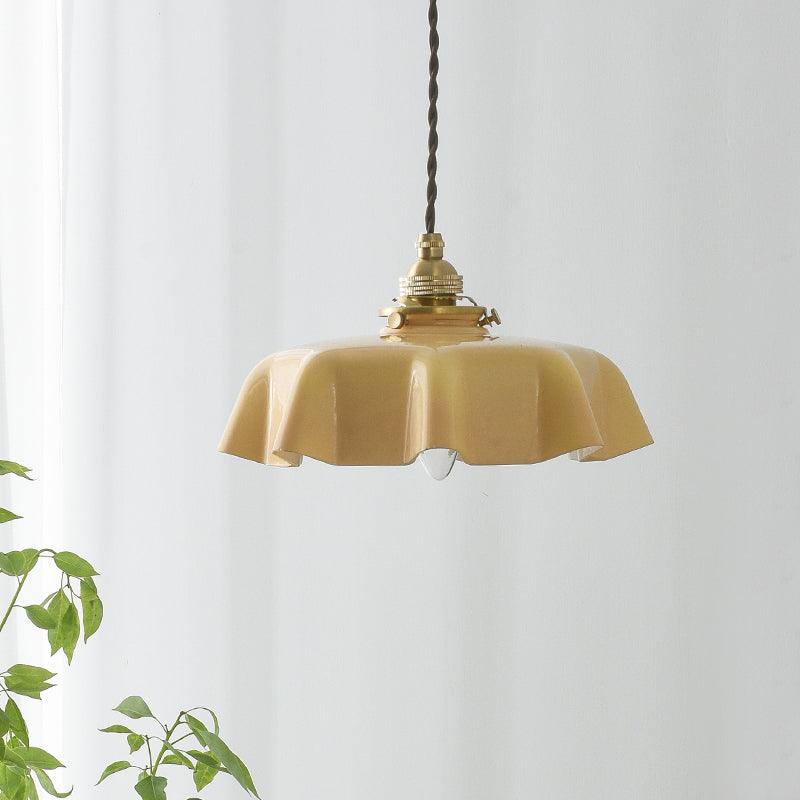 Civen Farmhouse Ruffled Pendant Light - Neutralighting