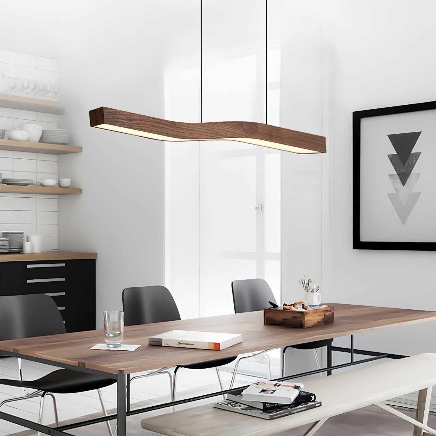Ylen Nordic Pendant Light Wood Living Room/Bedroom/Dining Room - Neutralighting