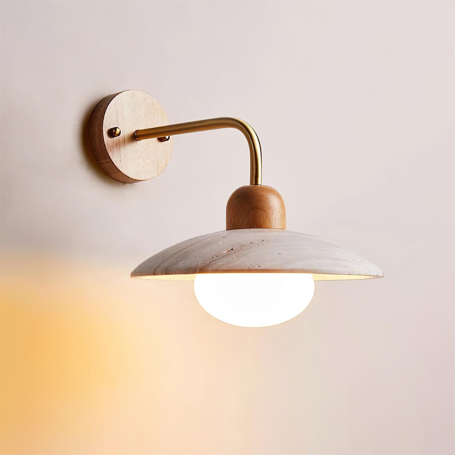 Aria Wall Lamp Vintage Travertine - Neutralighting