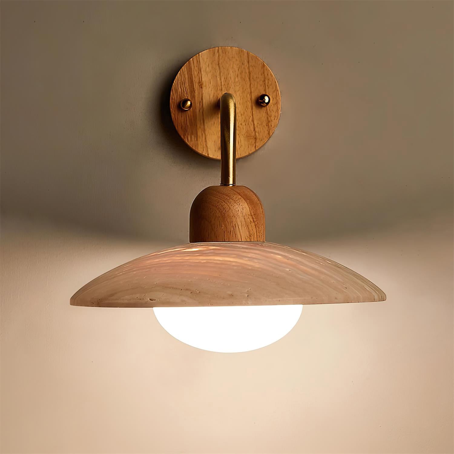 Aria Wall Lamp Vintage Travertine - Neutralighting