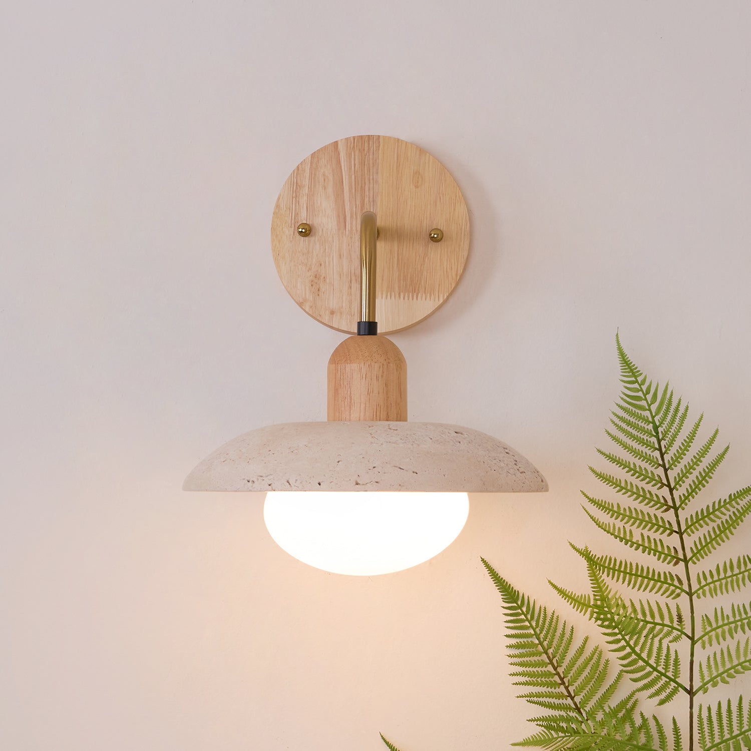 Aria Wall Lamp Vintage Travertine - Neutralighting