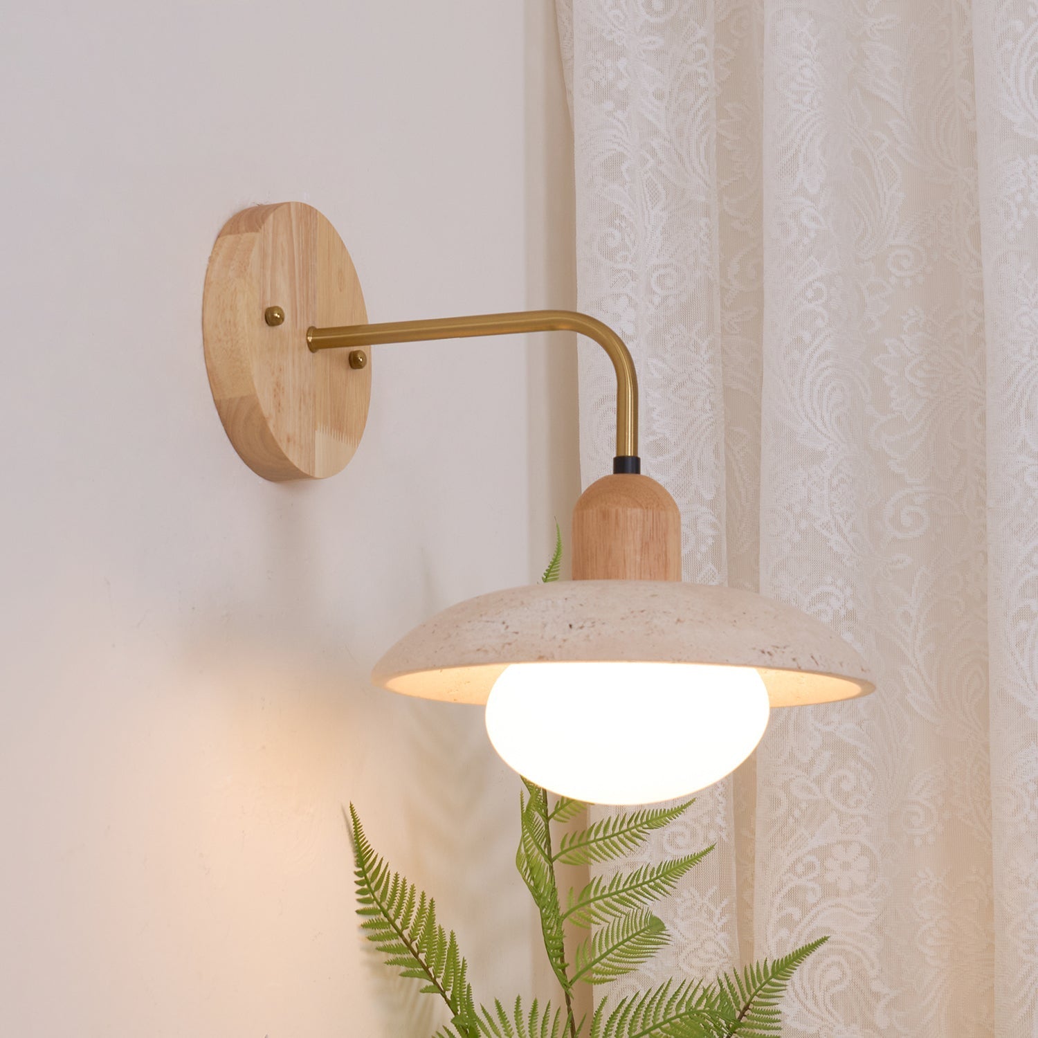 Aria Wall Lamp Vintage Travertine - Neutralighting