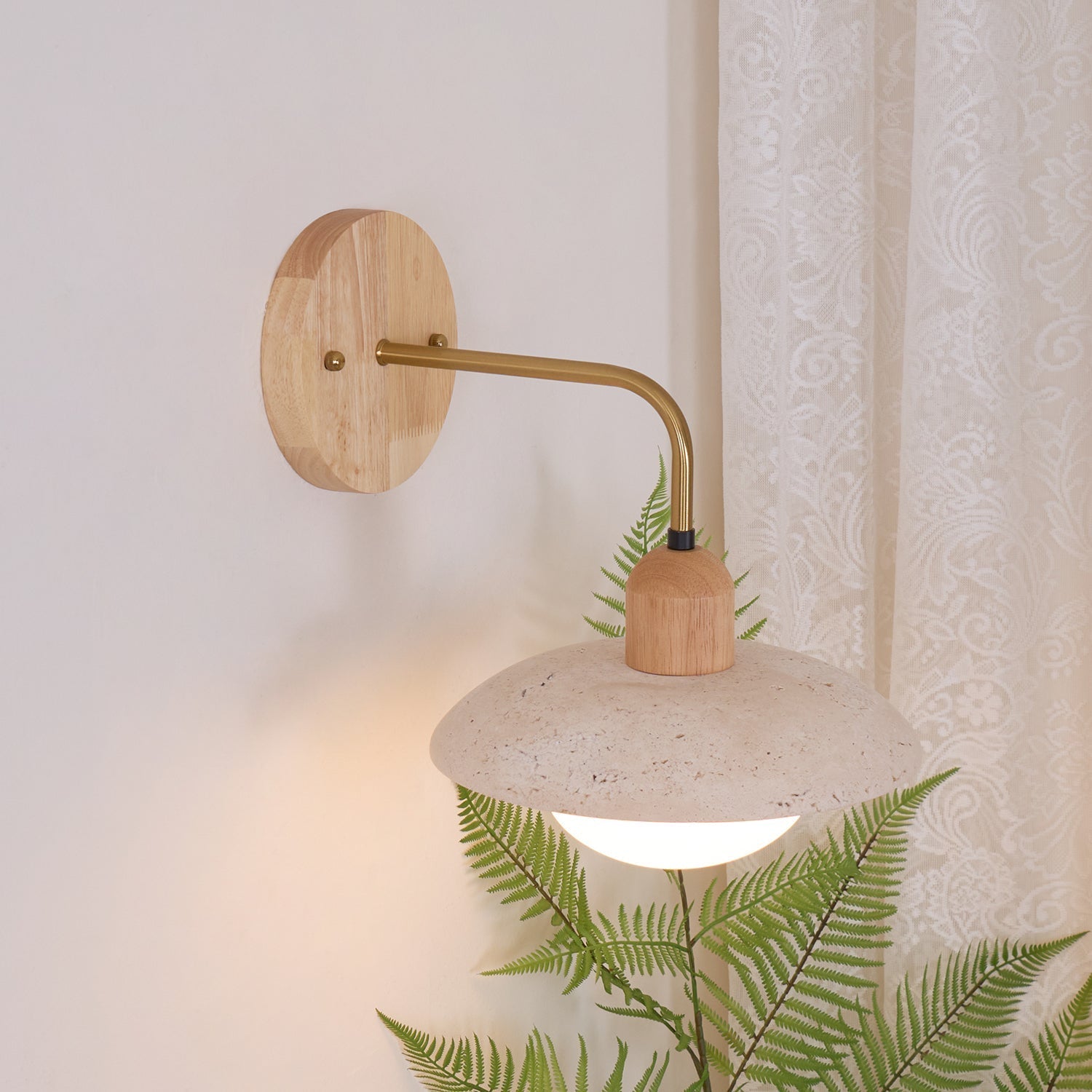 Aria Wall Lamp Vintage Travertine - Neutralighting