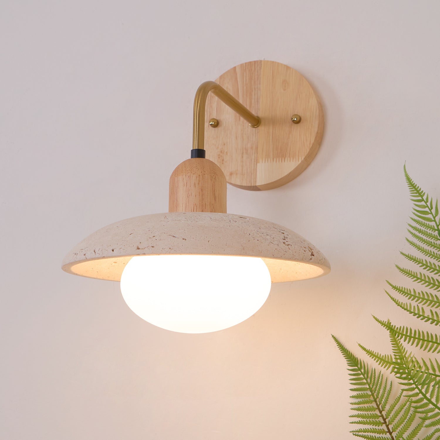 Aria Wall Lamp Vintage Travertine - Neutralighting