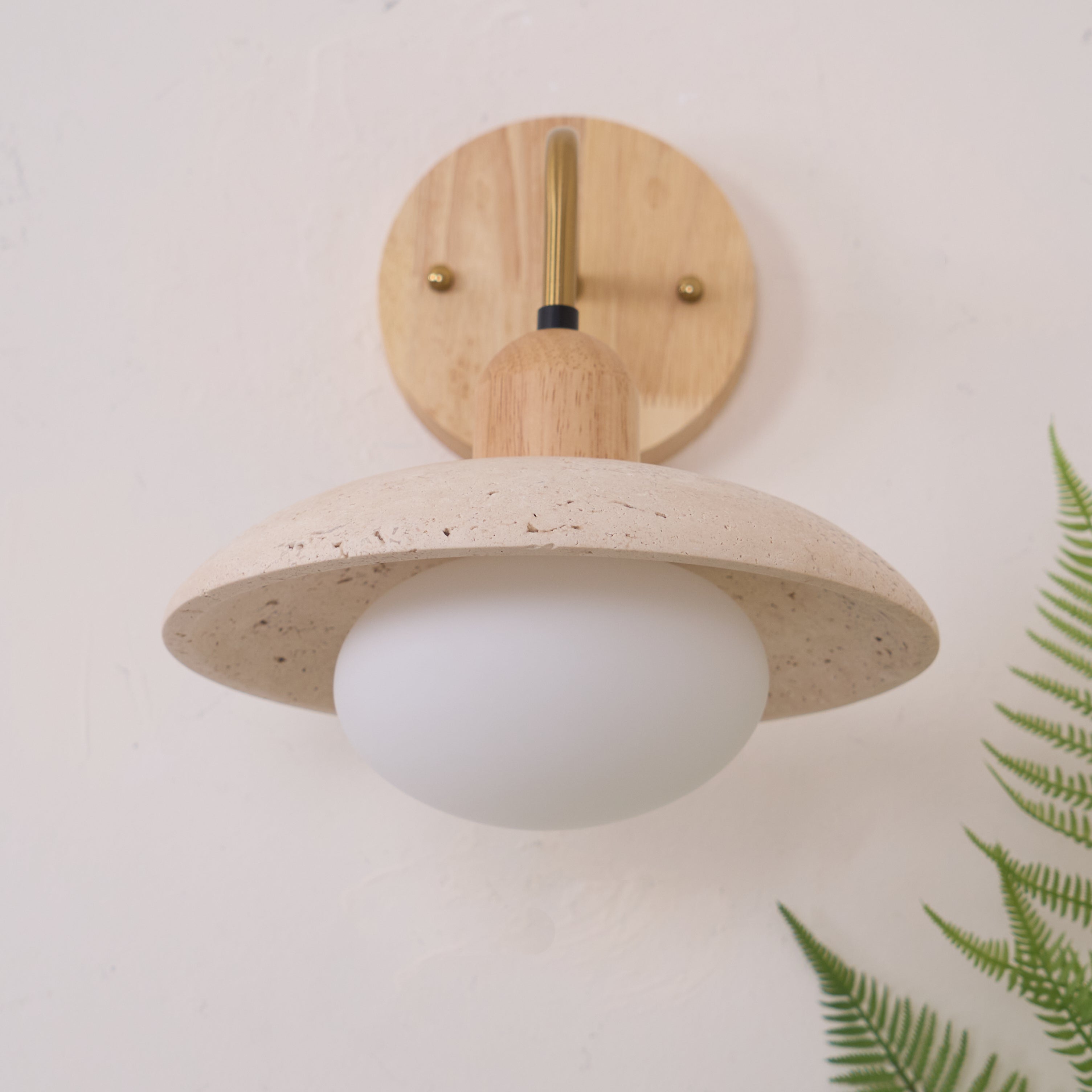 Aria Wall Lamp Vintage Travertine - Neutralighting