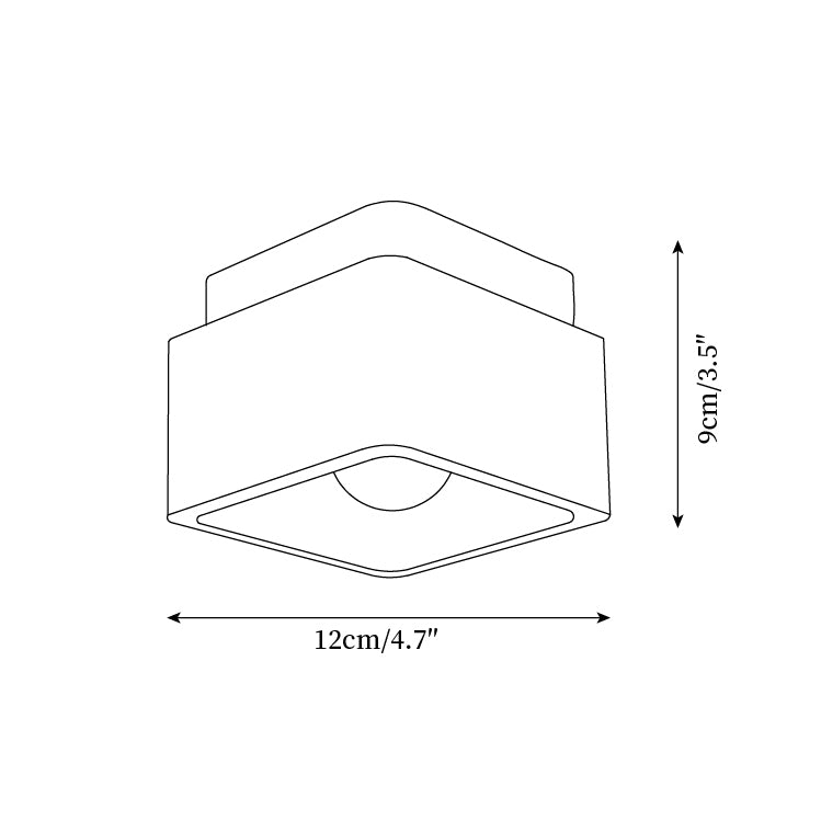 Vellin Travertine Square Flush Mount Ceiling Light - Neutralighting