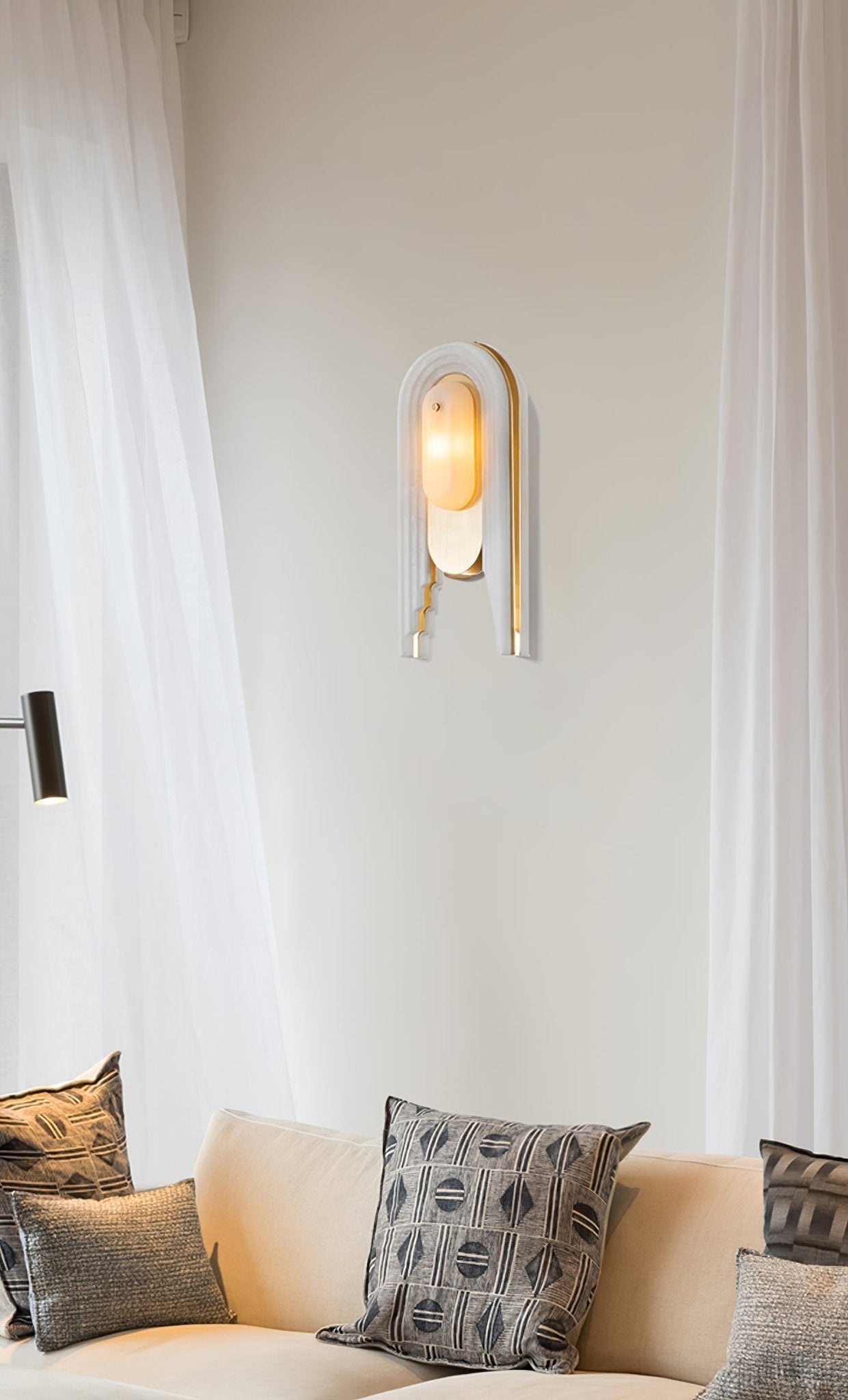 Sytalion Arch Alabaster Wall Light - Neutralighting