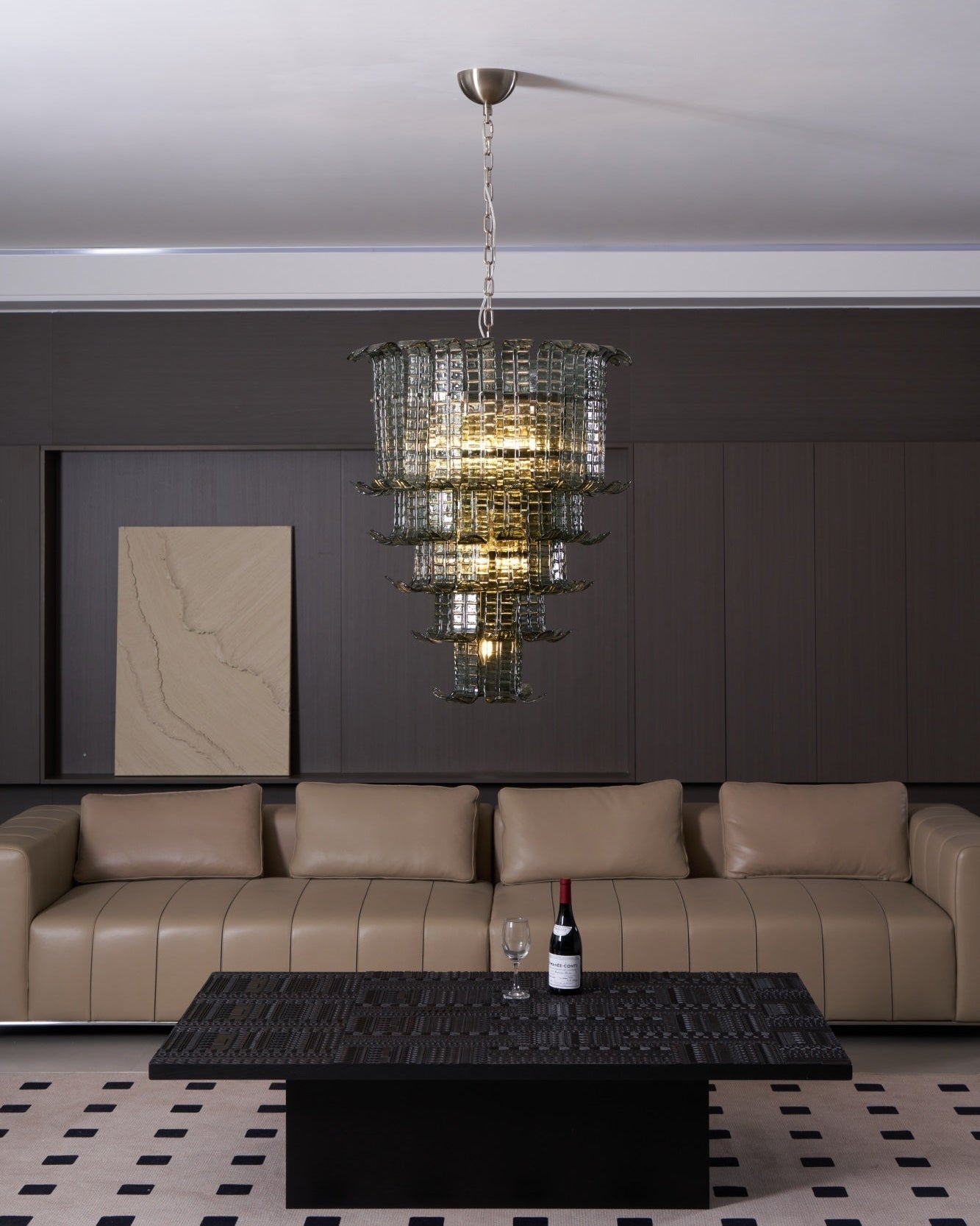 Aurora Chandelier Cascade Murano Glass Tiered Vintage