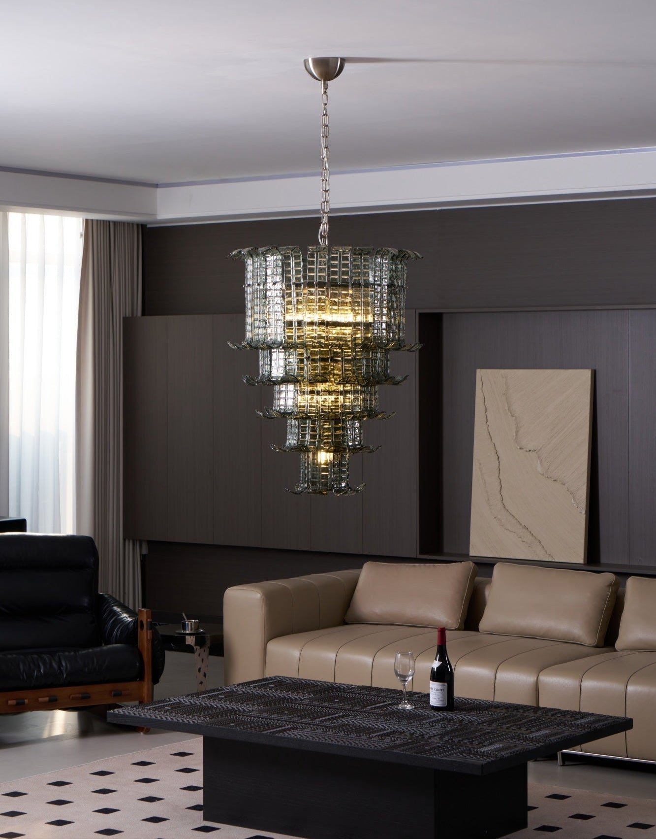 Aurora Chandelier Cascade Murano Glass Tiered Vintage