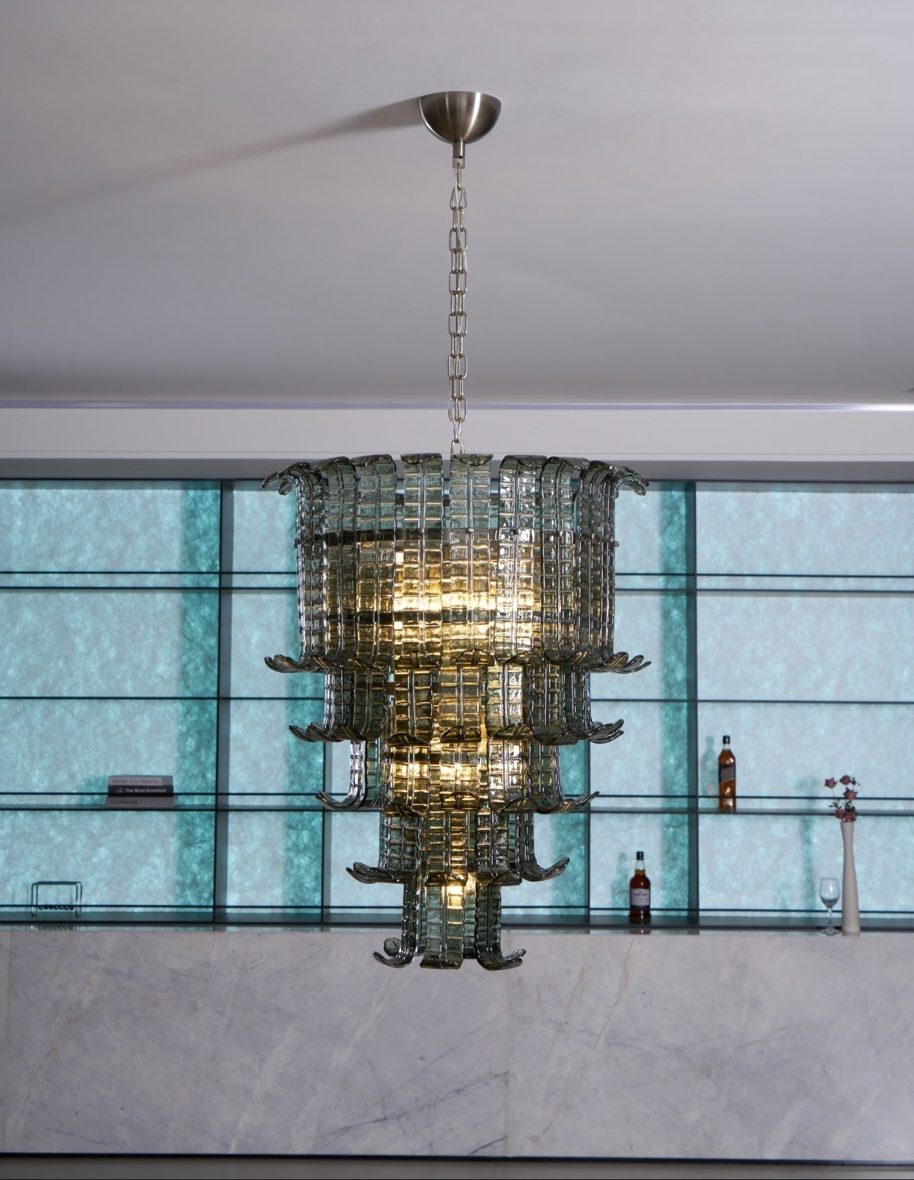 Aurora Chandelier Cascade Murano Glass Tiered Vintage