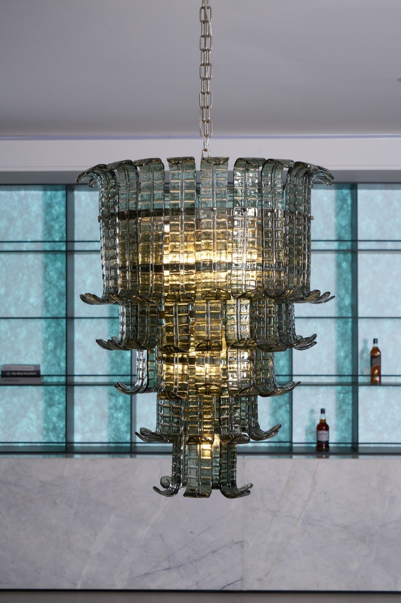 Aurora Chandelier Cascade Murano Glass Tiered Vintage