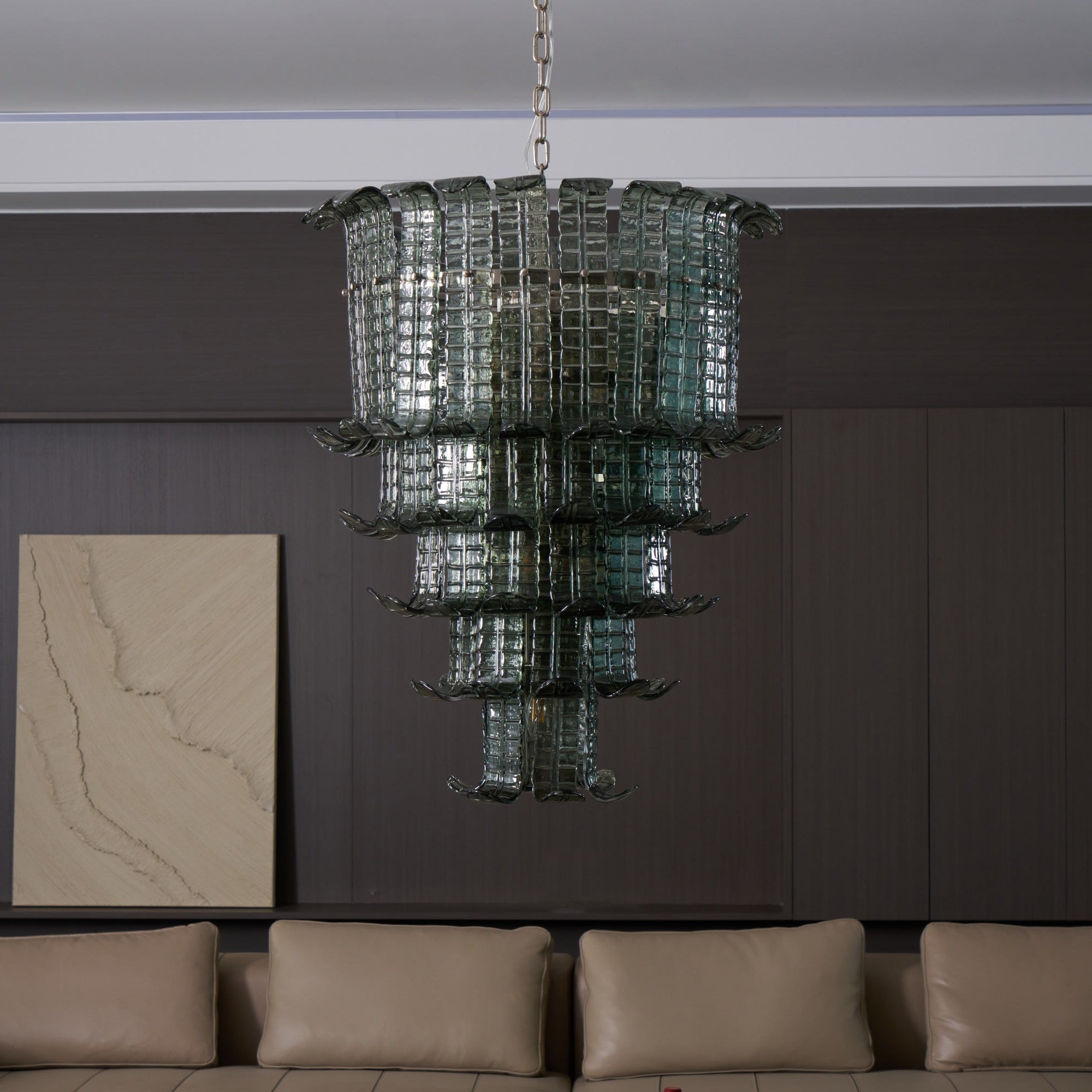 Aurora Chandelier Cascade Murano Glass Tiered Vintage