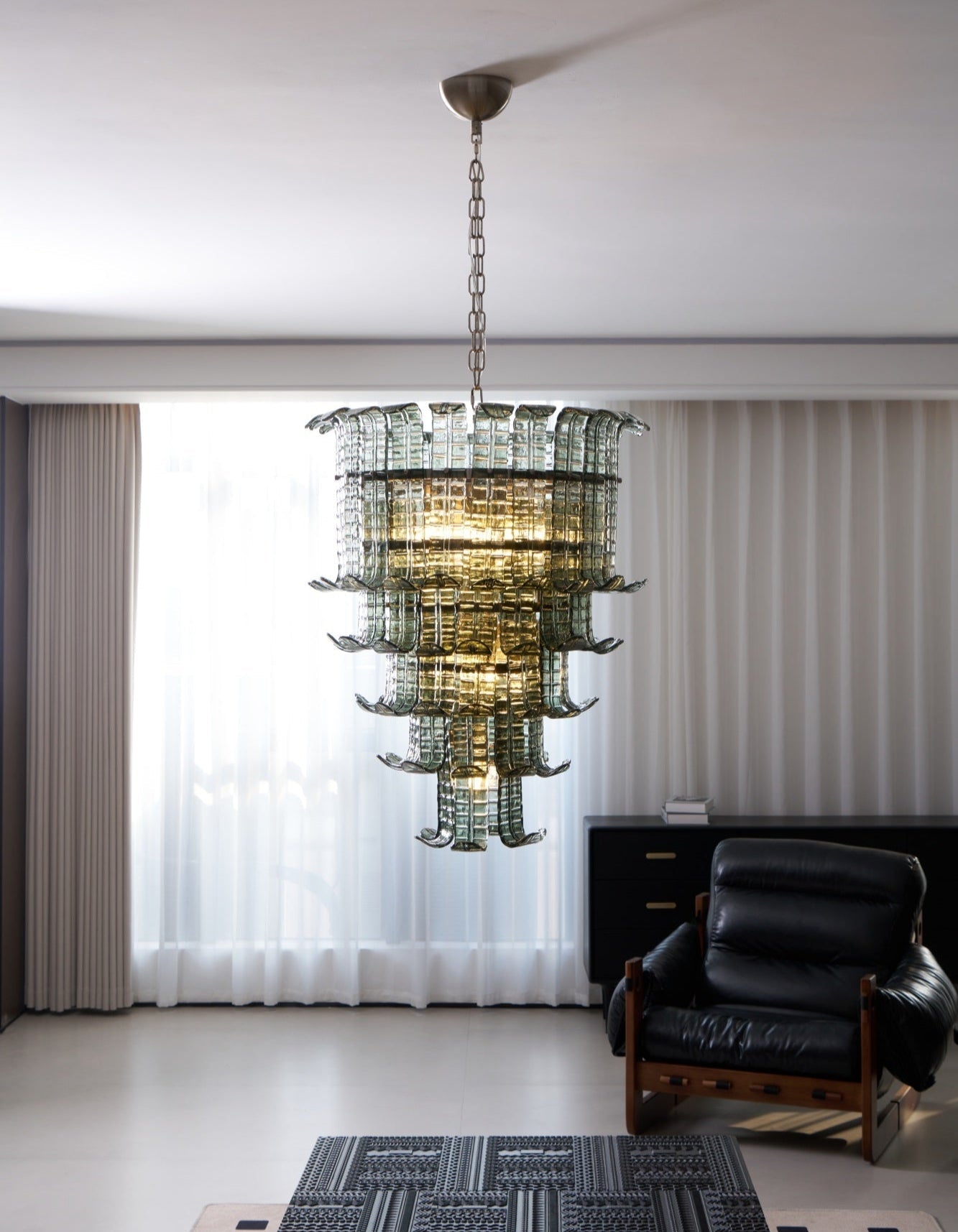Aurora Chandelier Cascade Murano Glass Tiered Vintage