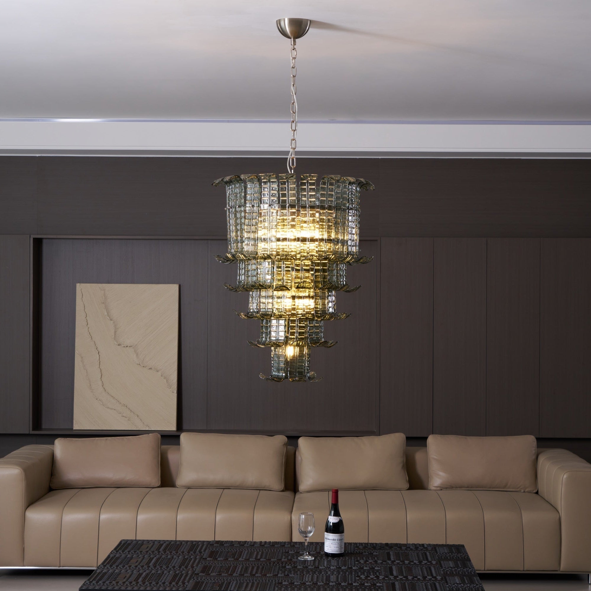 Aurora Chandelier Cascade Murano Glass Tiered Vintage